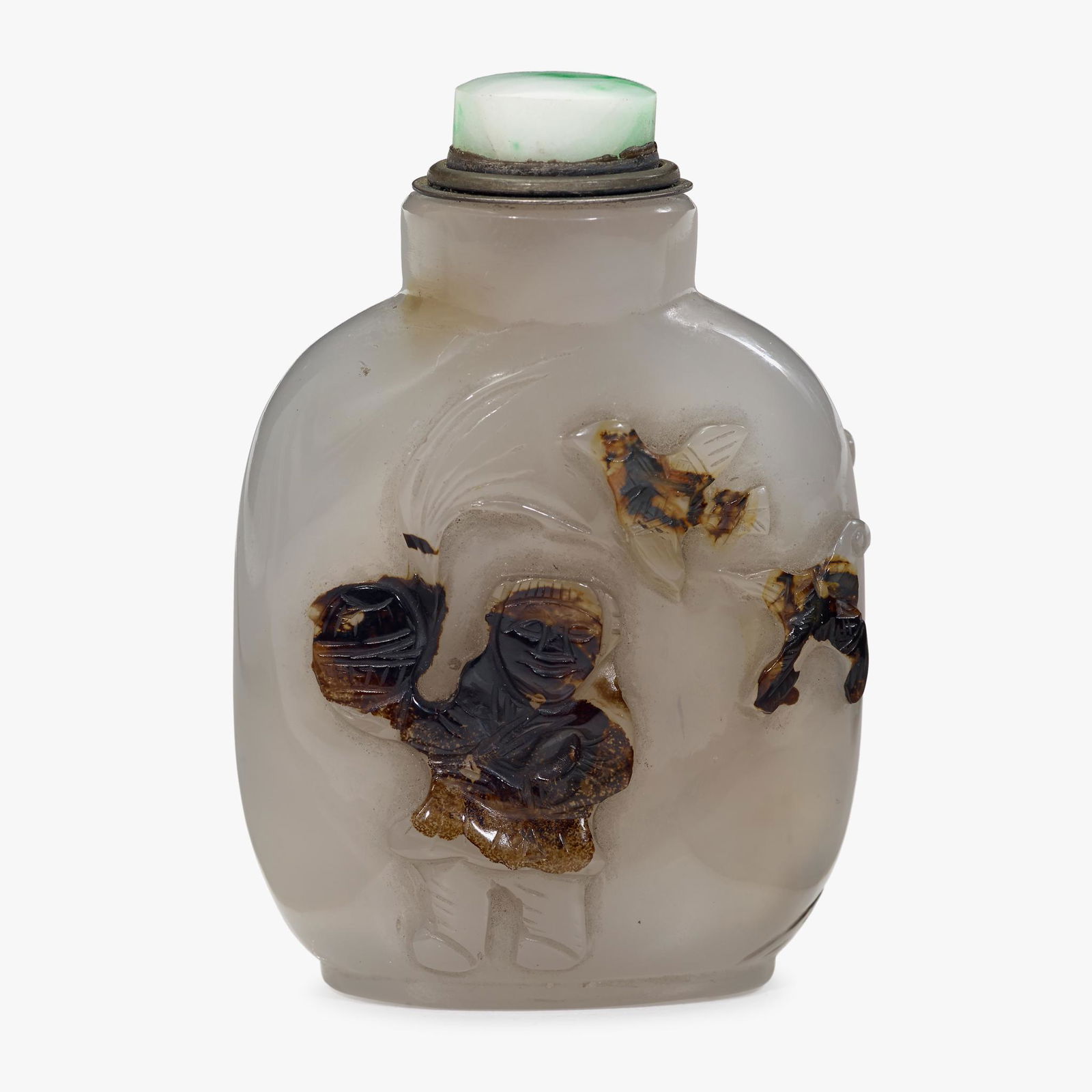A Chinese silhouette agate snuff bottle, 19th century (1 of 1)