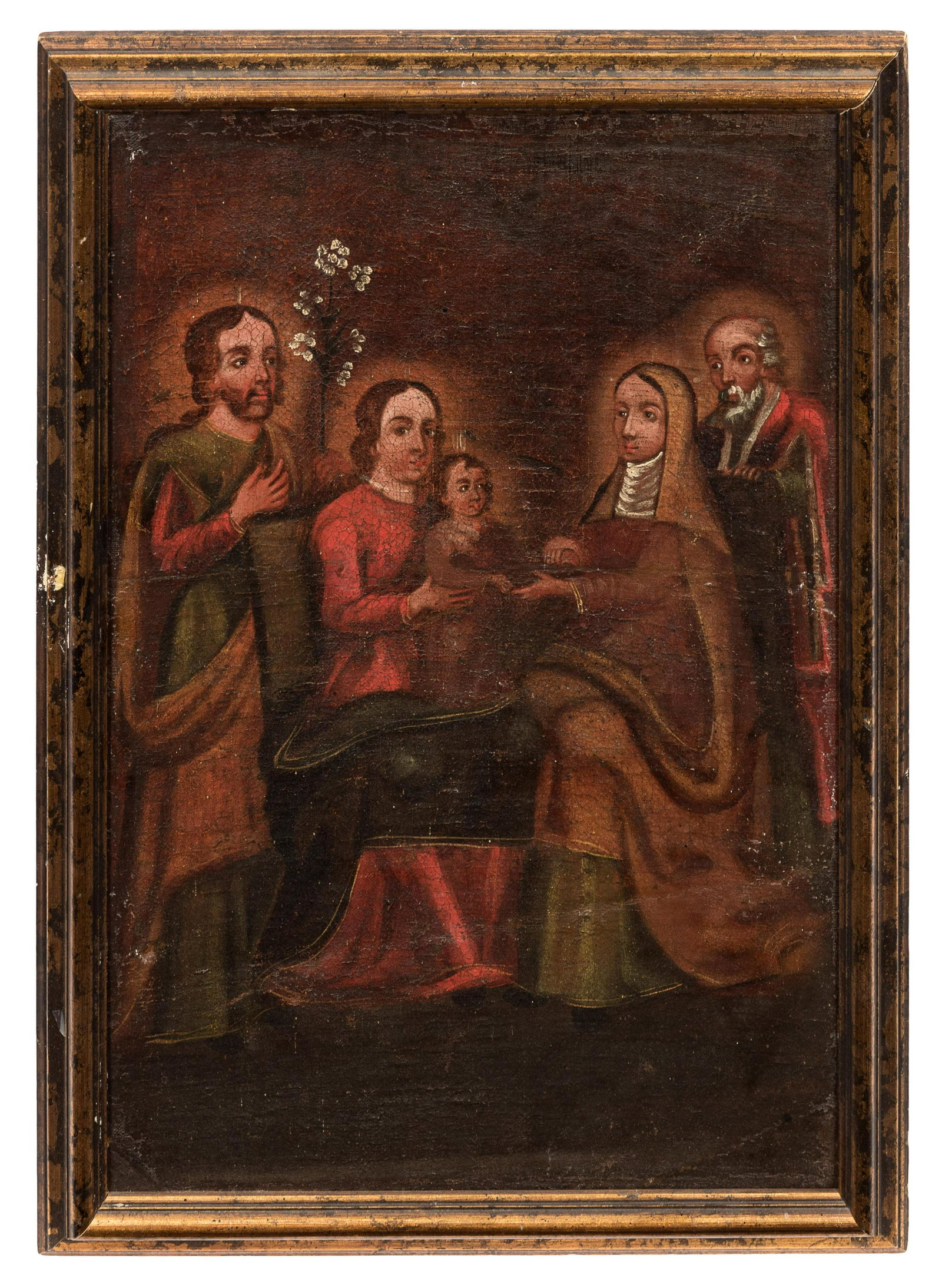 Continental School, 17th/18th Century: Continental School, 17th/18th Century Holy Family oil on canvas 23 x 15 7/8 inches. Property from Christa's Ltd., Chicago, Illinois