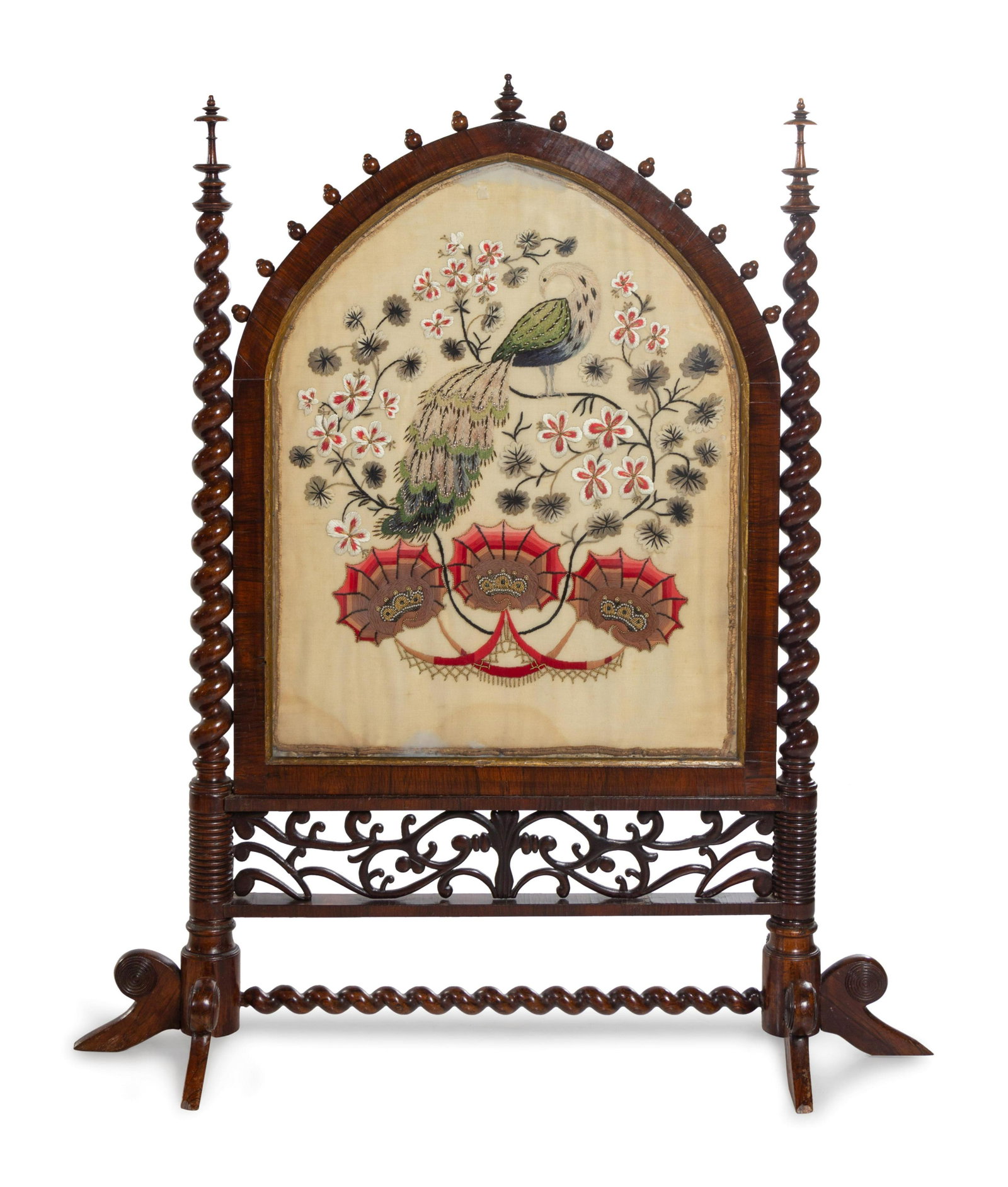 A Gothic Revival Firescreen: A Gothic Revival Firescreen 19th Century Height 44 1/2 inches. Property from Christa's Ltd., Chicago, Illinois