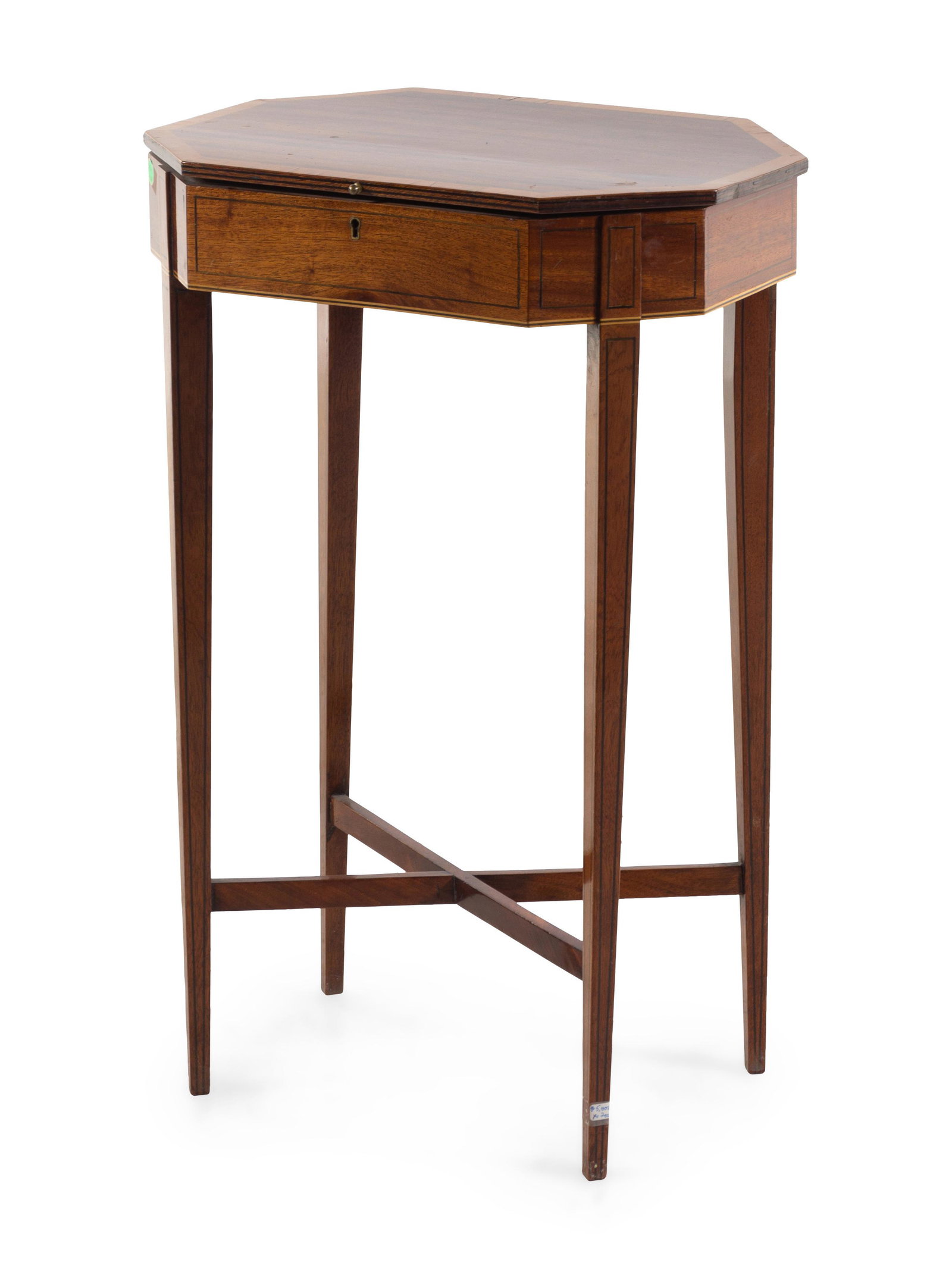 An American Work Table: An American Work Table 19th Century having a lift-top. Height 30 x width 19 1/2 x depth 14 inches. Property from Christa's Ltd., Chicago, Illinois
