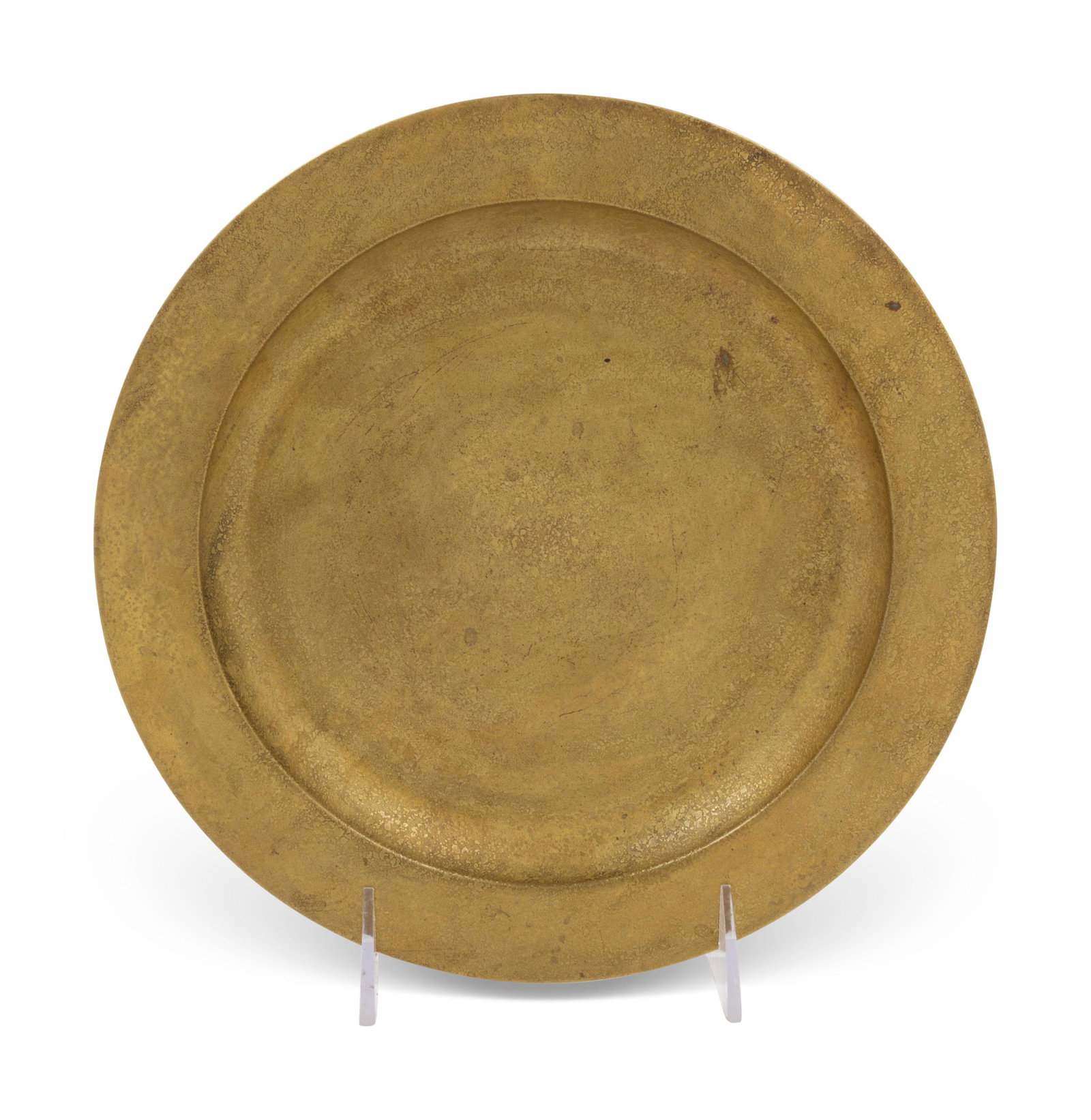 A Tiffany Studios Gilt Bronze Charger: A Tiffany Studios Gilt Bronze Charger Early 20th Century with impressed marks to the reverse. Diameter 9 1/4 inches. Property from Christa's Ltd., Chicago, Illinois