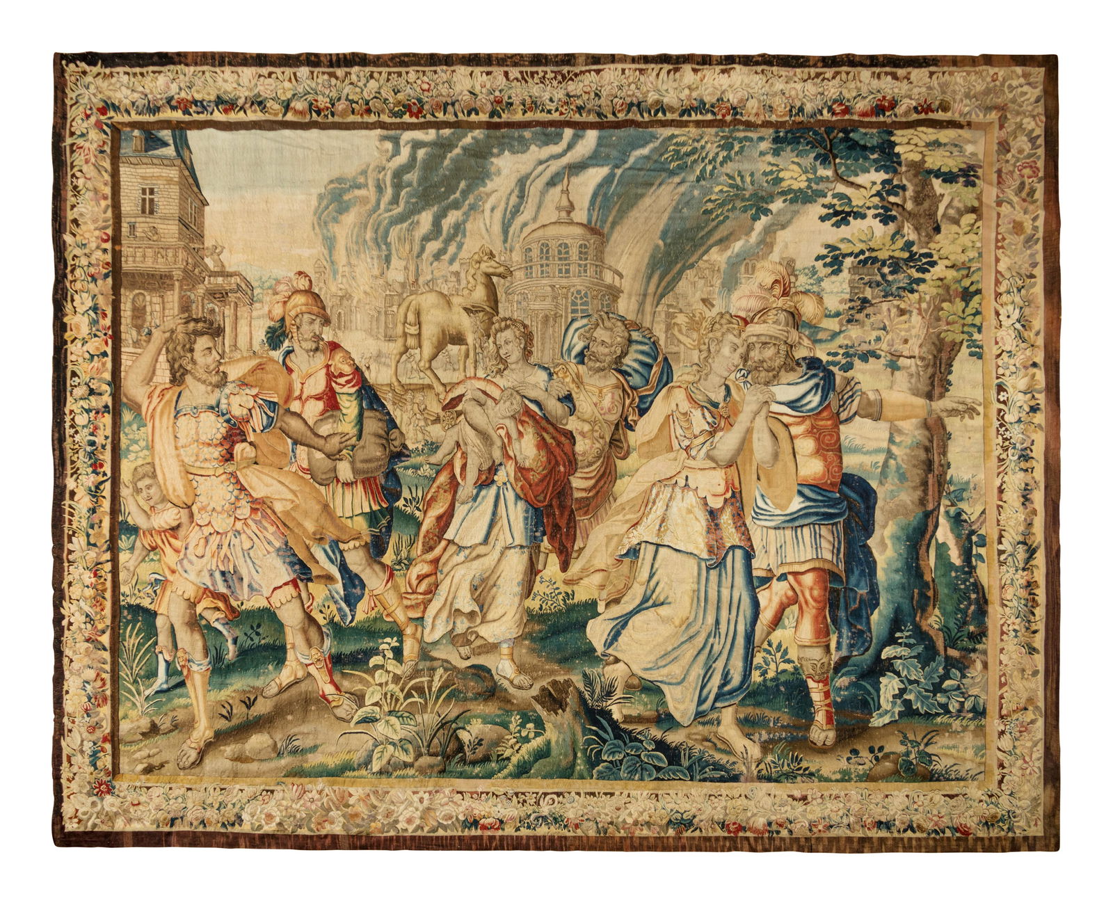 A French Tapestry Depicting Le Cheval de Troie (1 of 1)