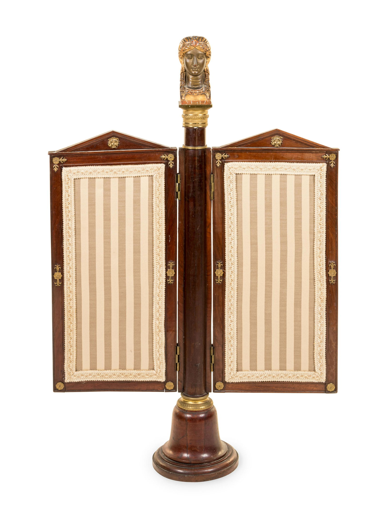 An Empire Gilt Bronze Mounted Mahogany Folding Floor (1 of 2)
