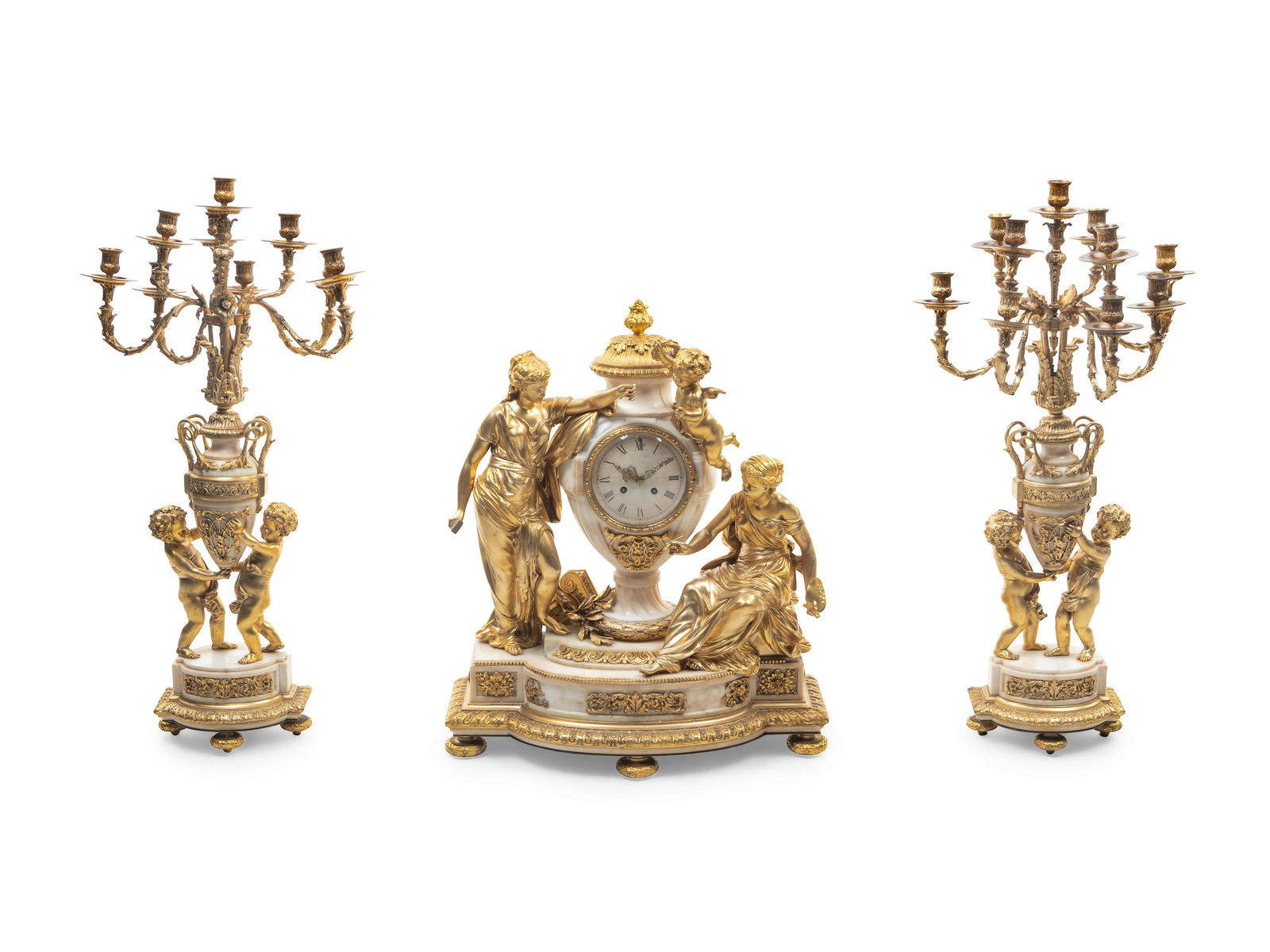 A Large and Impressive Louis XVI Style Gilt Bronze and (1 of 2)