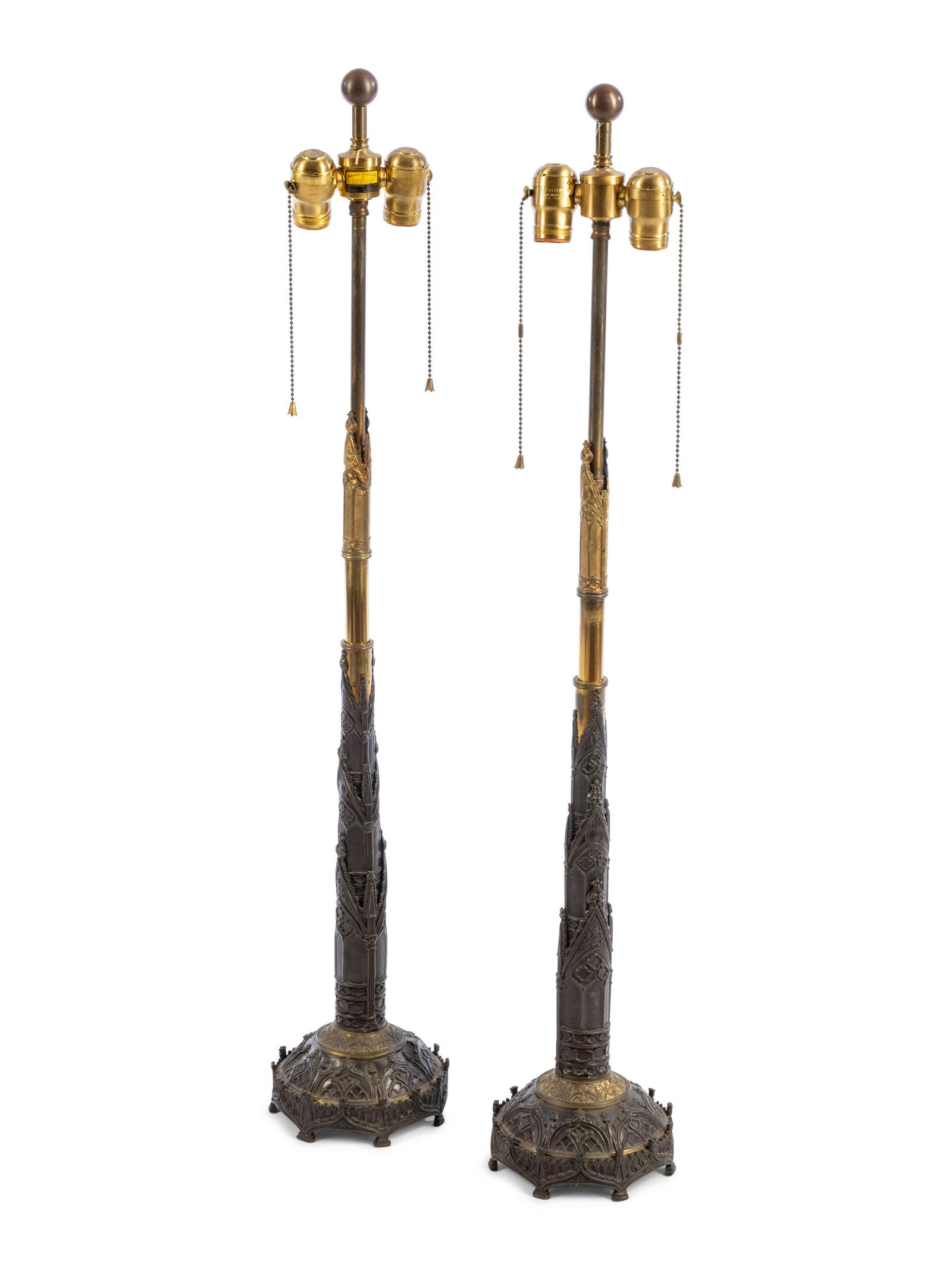 A Pair of Charles X Gothic Revival Patinated Metal (1 of 1)