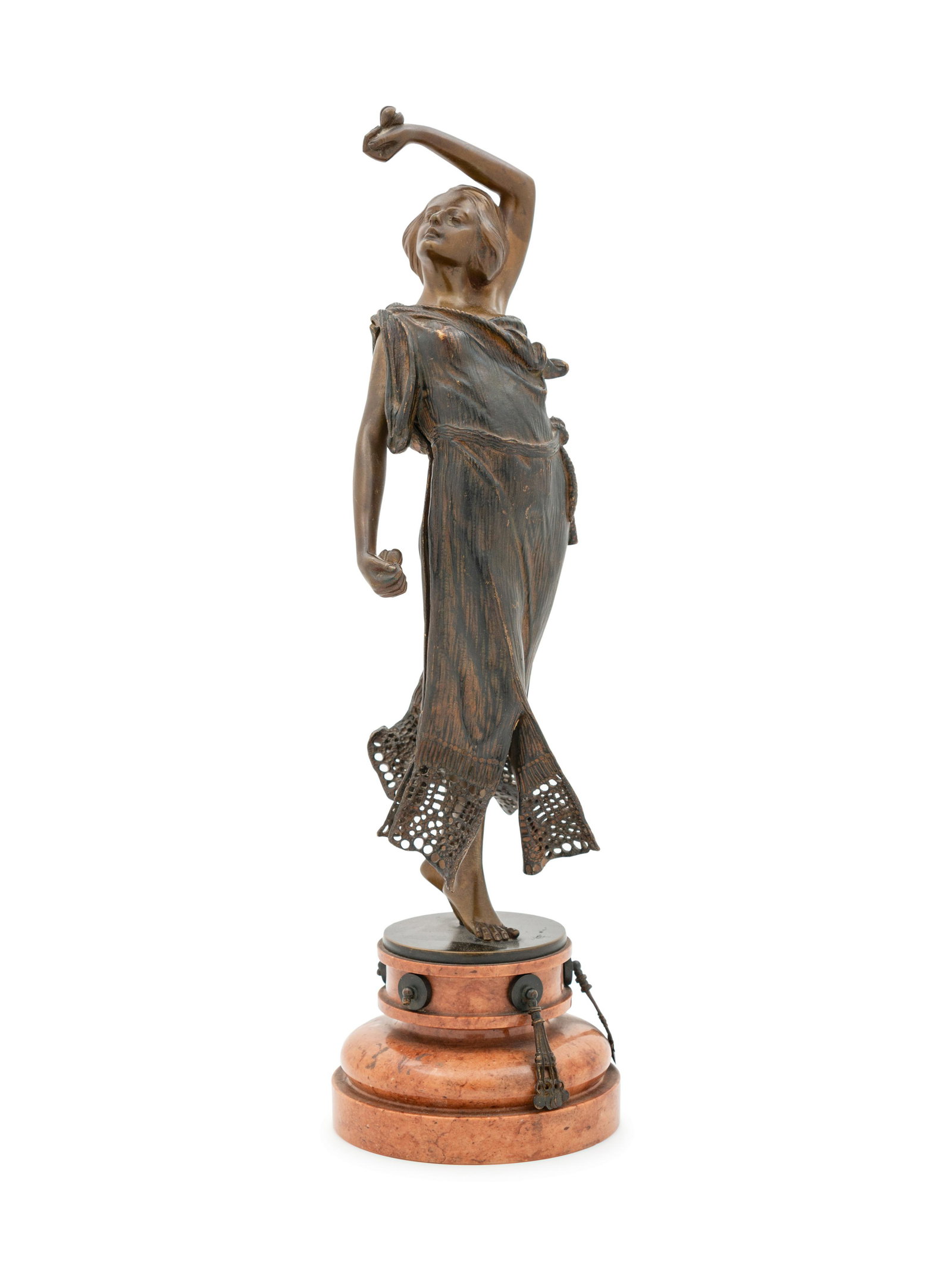 After Carl Kauba (Austrian, 1865-1922): After Carl Kauba (Austrian, 1865-1922) Erotic Dancer bronze apparently unsigned Height overall 14 1/4 inches. Property from the Collection of an Arizona Estate