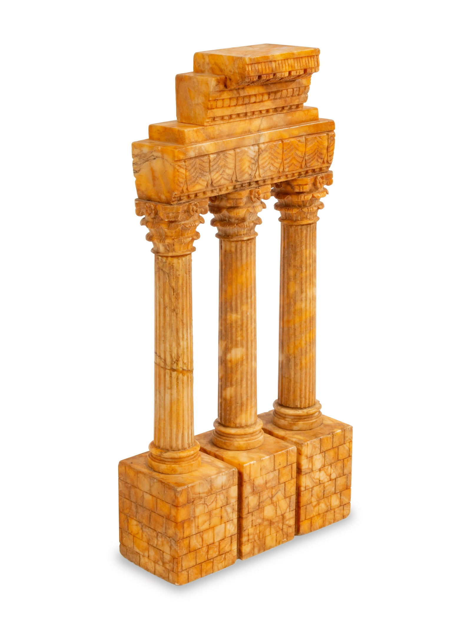 A Grand Tour Style Carved Marble Model of Ruins (1 of 1)