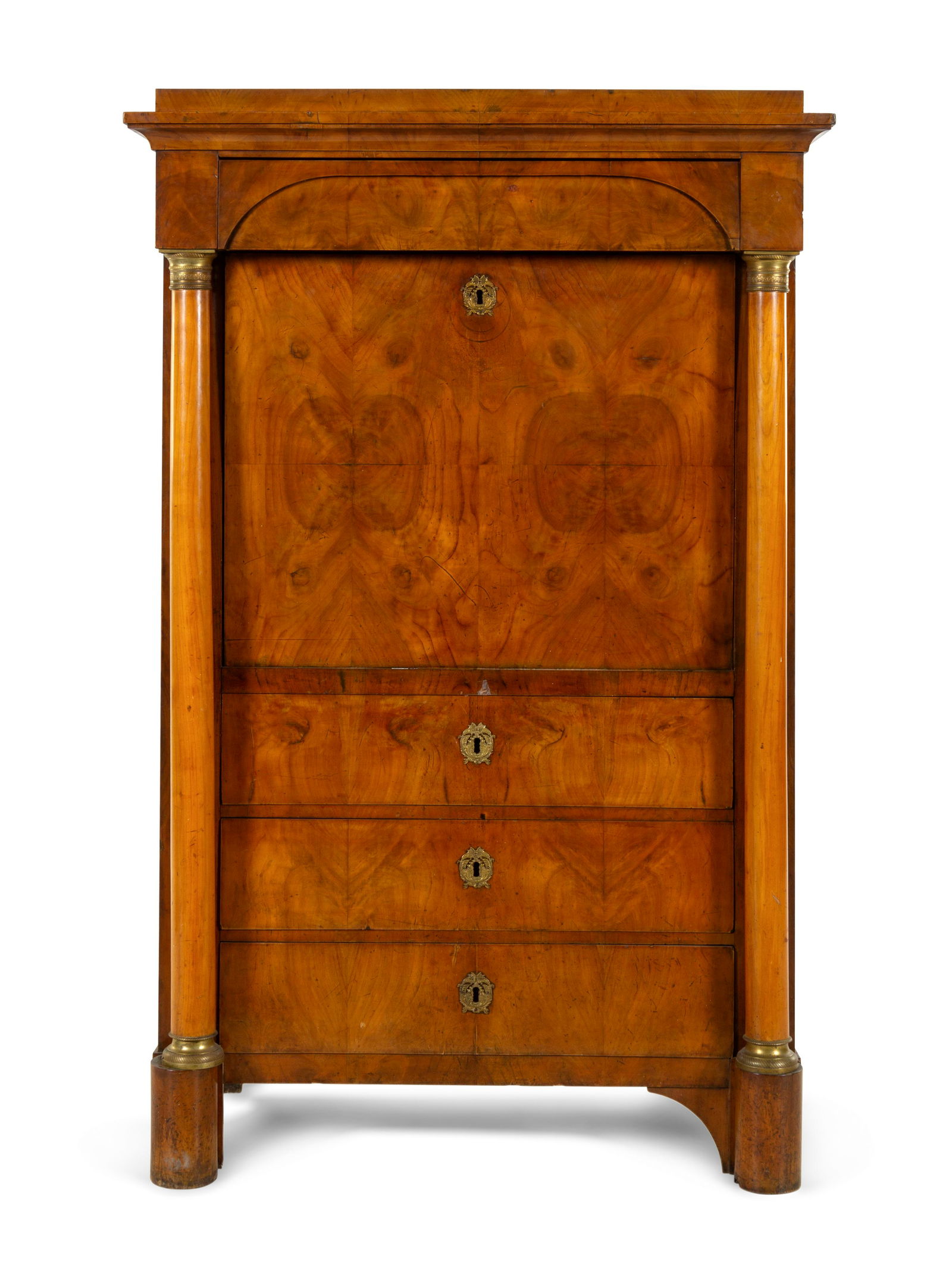 A Biedermeier Burl Veneer Secretaire a  Abattant (1 of 3)
