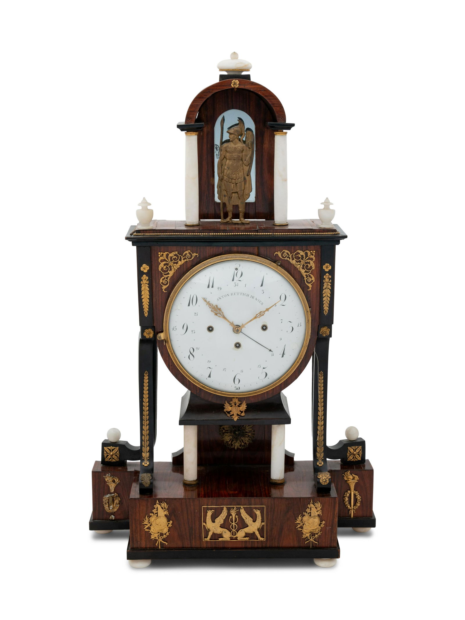An Austrian Quarter Repeater Alabaster Mounted Clock (1 of 3)