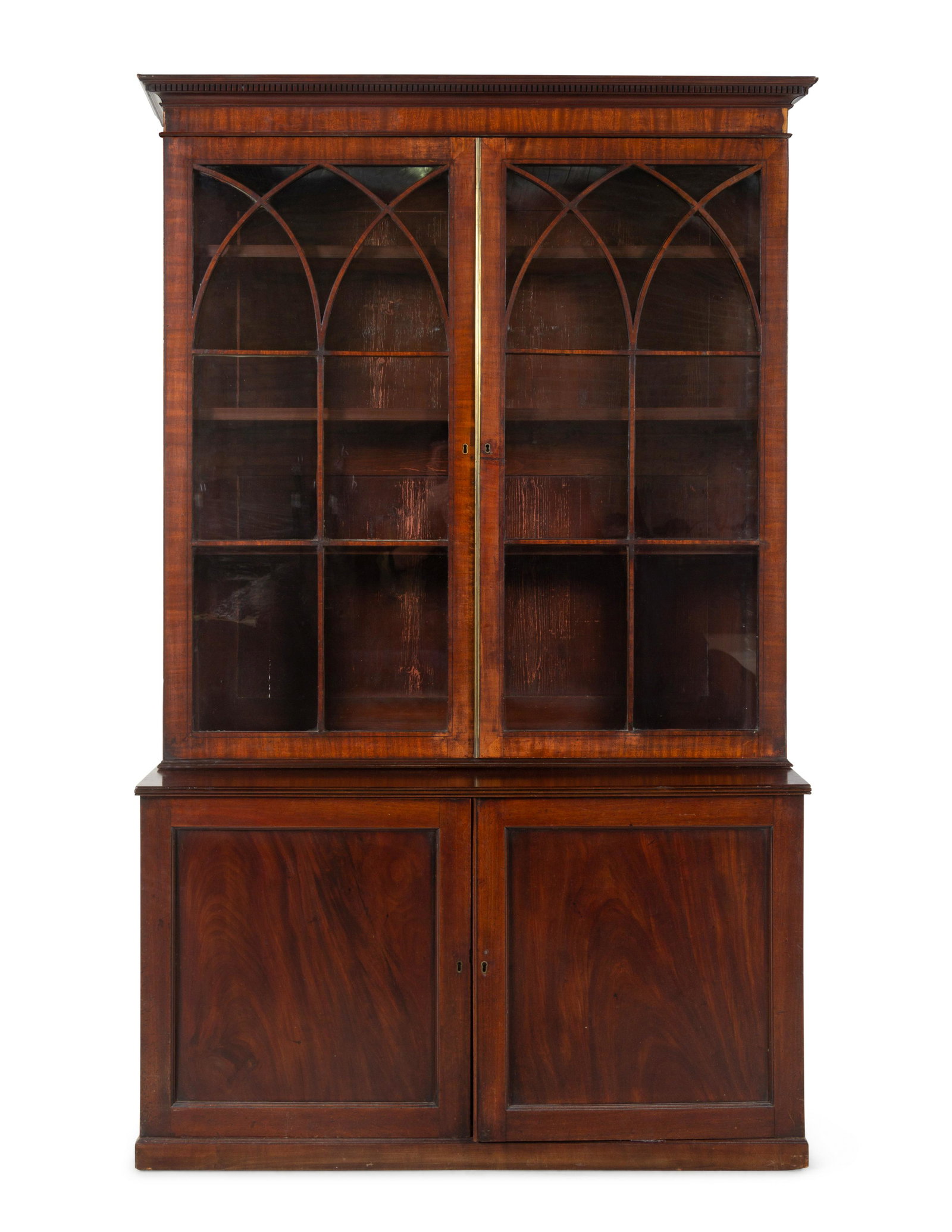 A George III Mahogany Bookcase: A George III Mahogany Bookcase 18th/19th Century Height 85 1/4 x width 51 3/4 x depth 21 1/4 inches.
