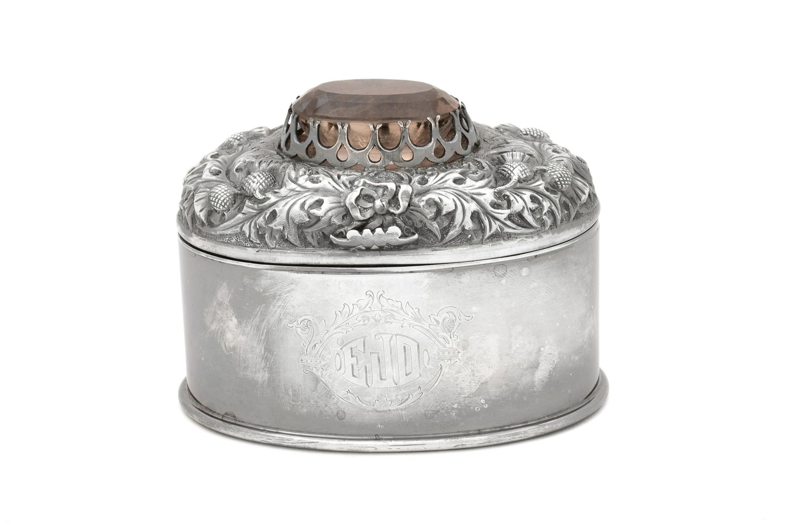 A Scottish Victorian Silver and Quartz-Inset Table (1 of 2)