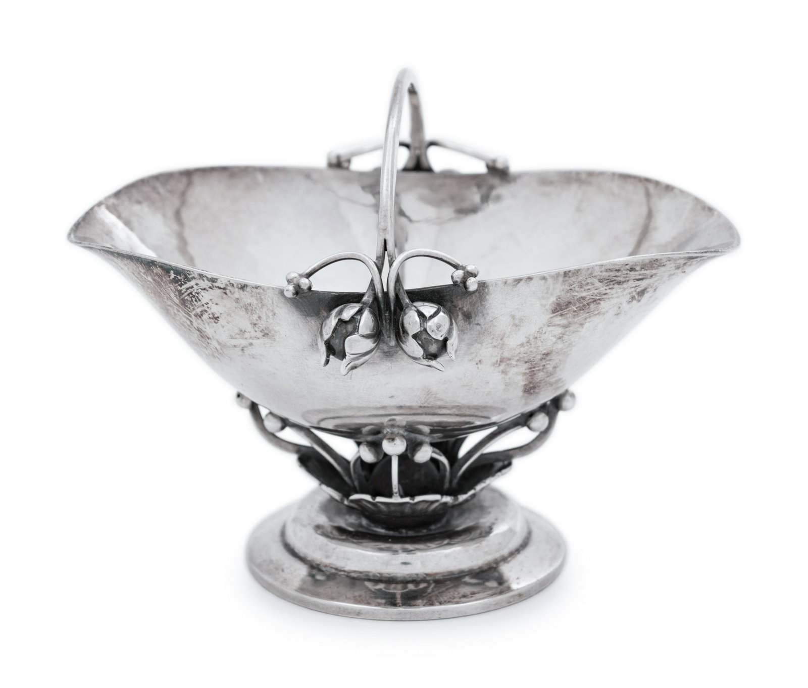 A Georg Jensen Silver Sugar Bowl: A Georg Jensen Silver Sugar Bowl Copenhagen, 20th Century pattern 235A. marked 'Sterling' on underside 3 ozt 4 dwt Width 3 3/4 inches. Property from the Collection of Mr. James Lee Soffer, Pittsburgh,