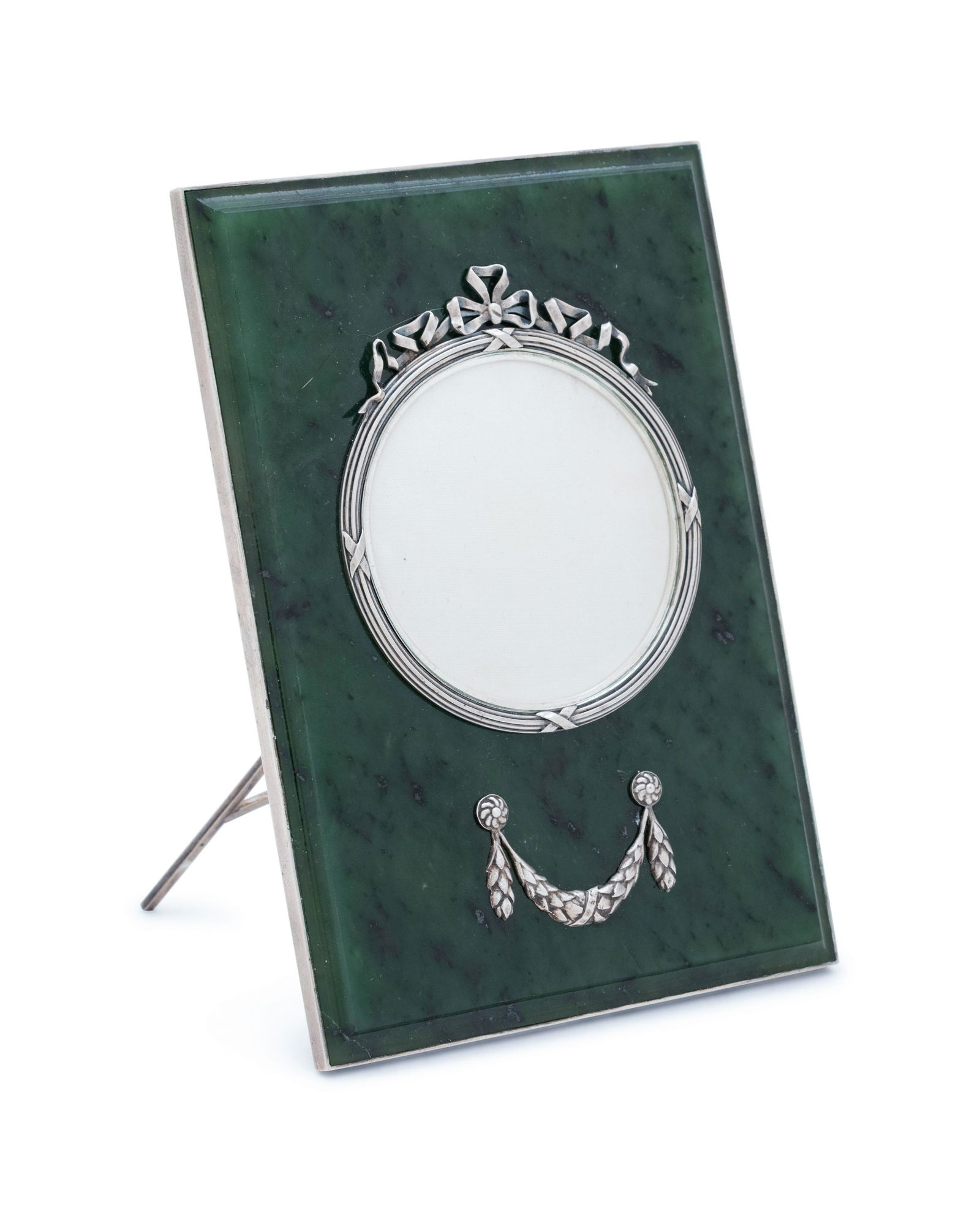 A Russian Silver-Mounted Nephrite Jade Picture Frame (1 of 2)