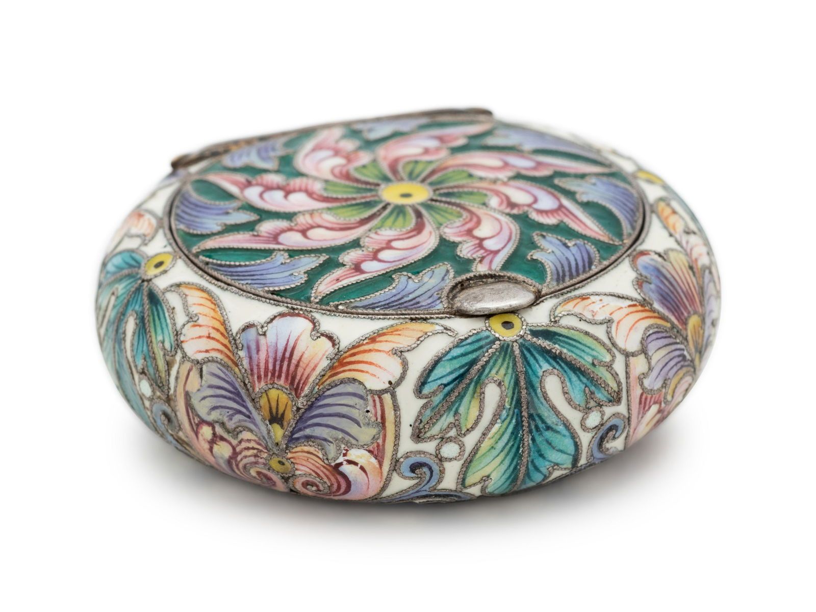 A Russian Silver and Shaded Enamel Snuff Box (1 of 6)