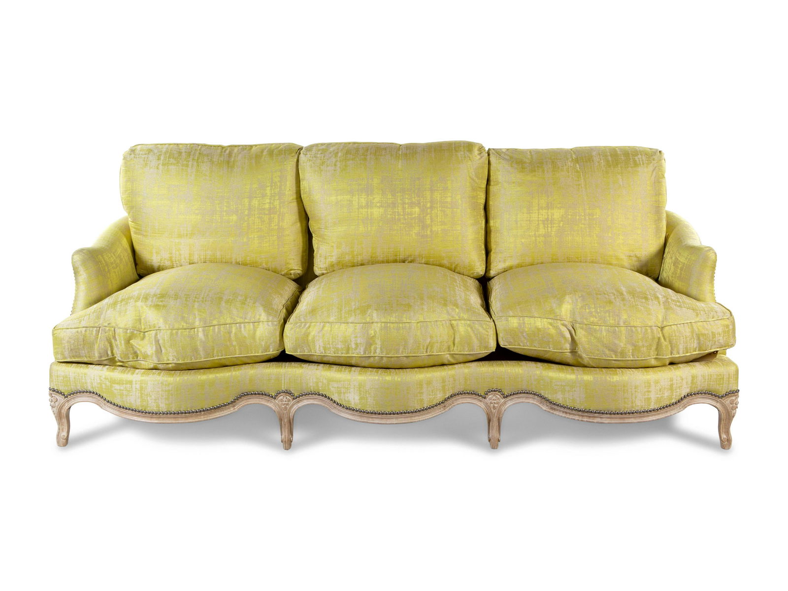 A Louis XV Style Cerused Silk Upholstered Sofa Height (1 of 2)
