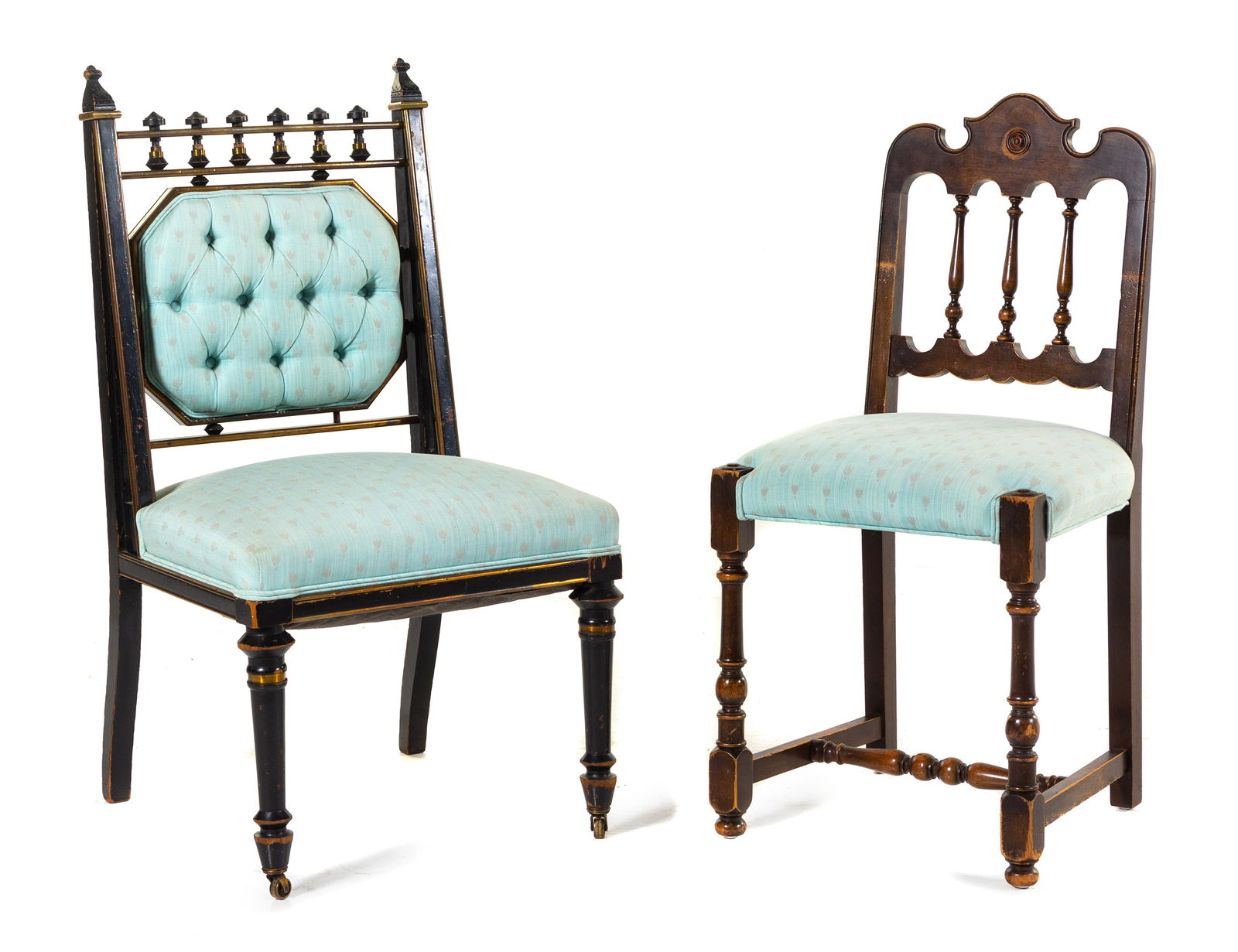 Two Victorian Side Chairs  Height of tallest 38 x width (1 of 1)