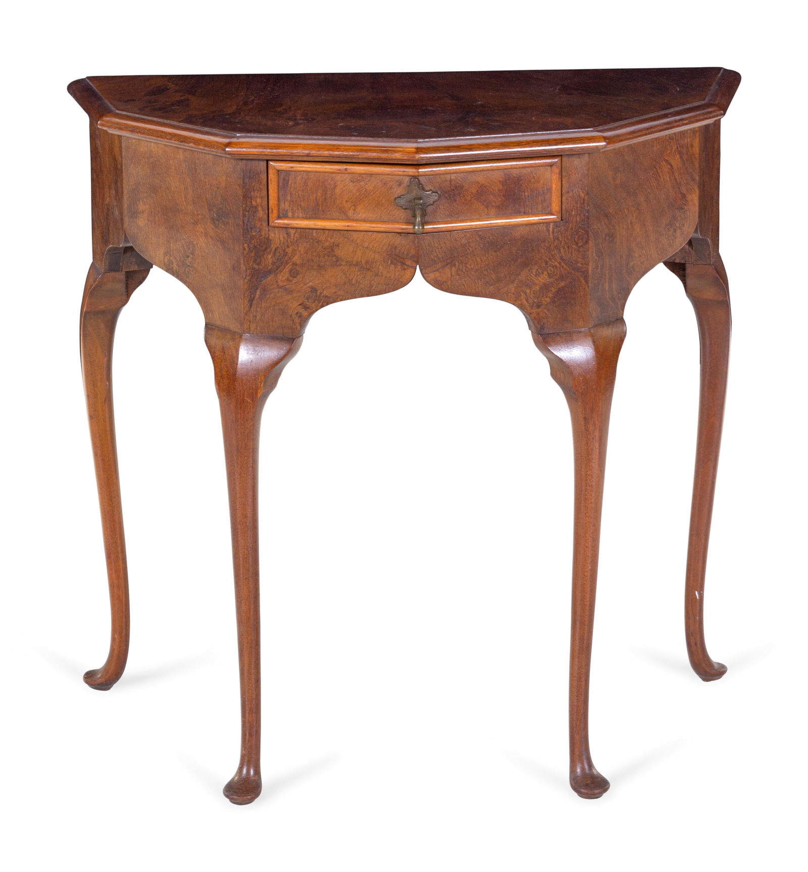 A Queen Anne Style Burl Walnut Occasional Table Height (1 of 1)