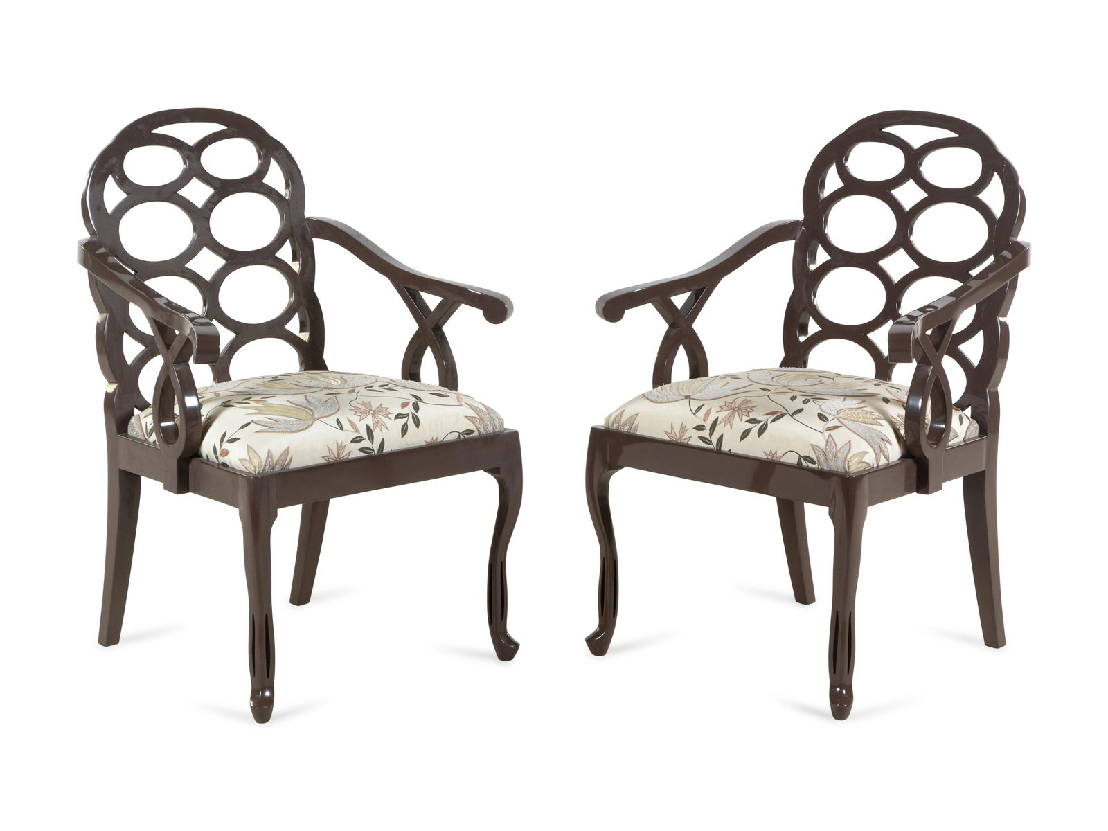 A Pair of "Loop" Armchairs in the Style of Frances (1 of 2)