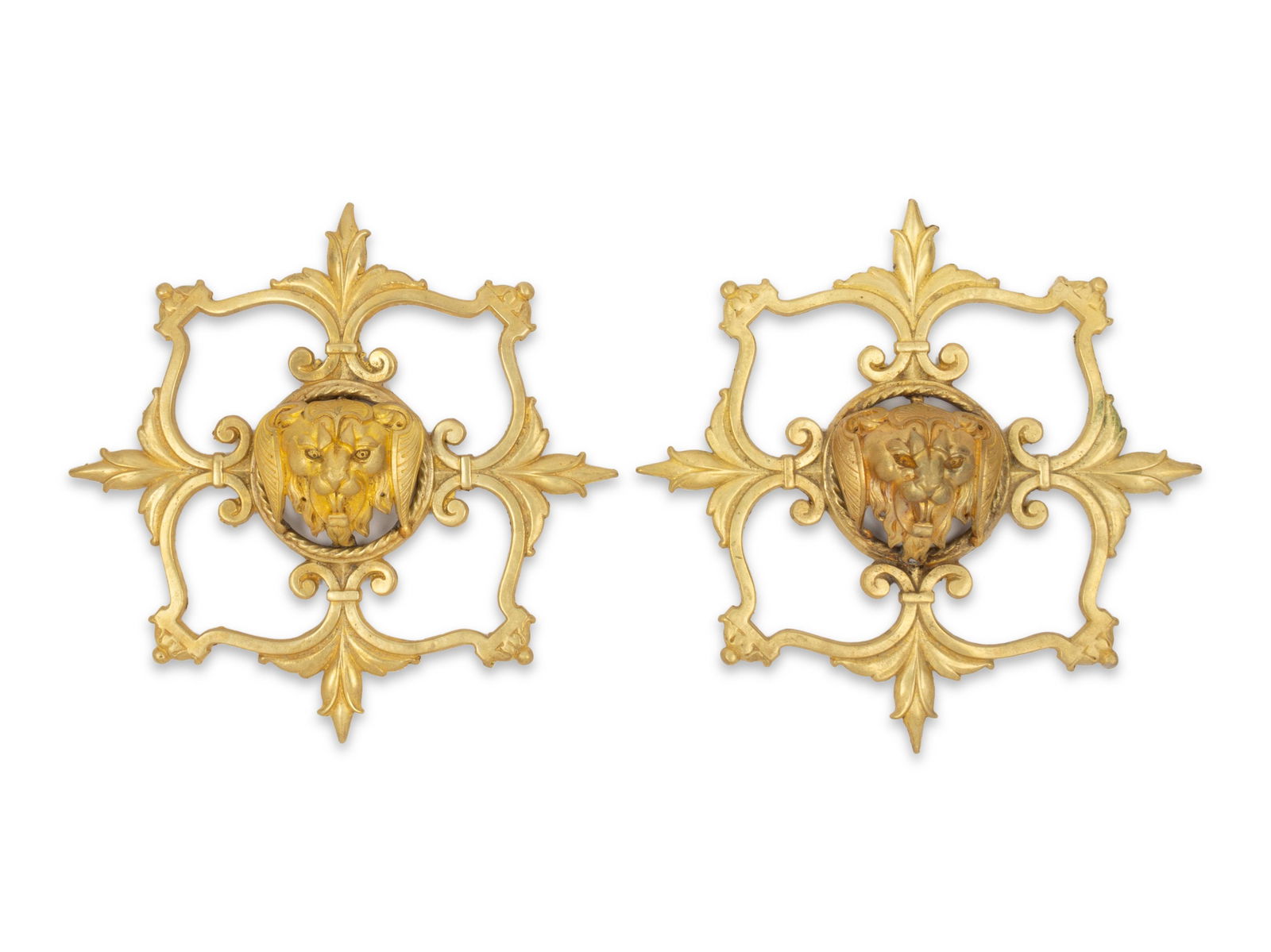 A Pair of Continental Gilt Bronze Wall Mounts (1 of 1)