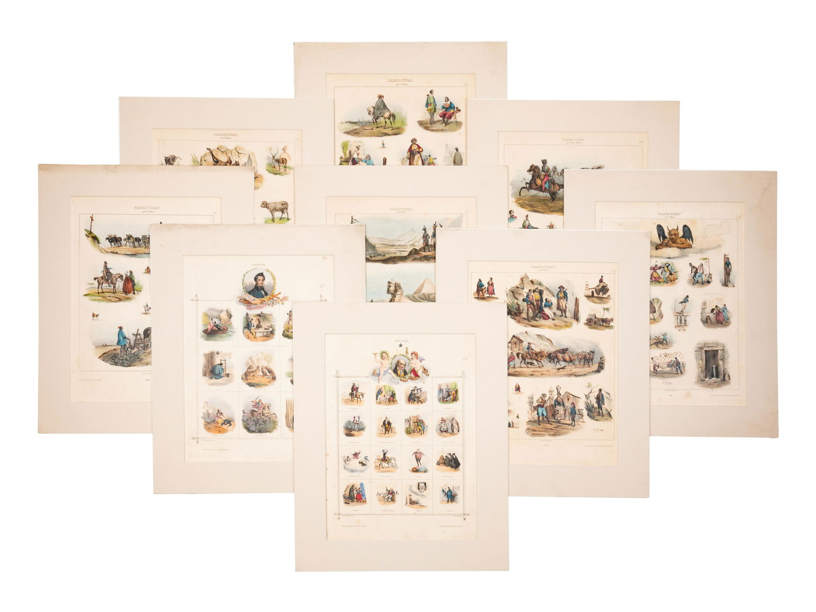 A Collection of Continental Hand-Colored Engravings (1 of 2)