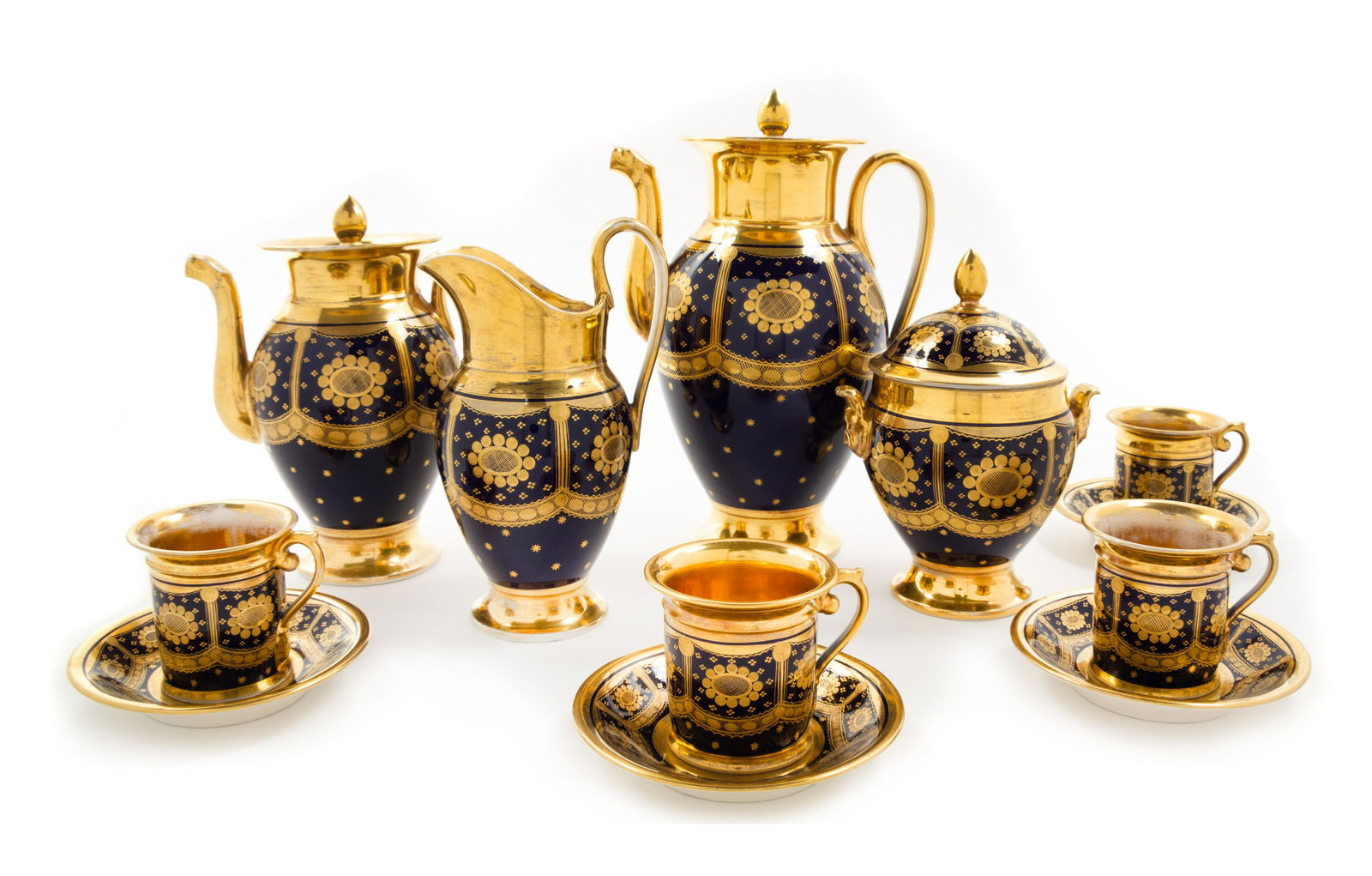 An Empire Parcel-Gilt Porcelain Coffee Service  Height (1 of 1)