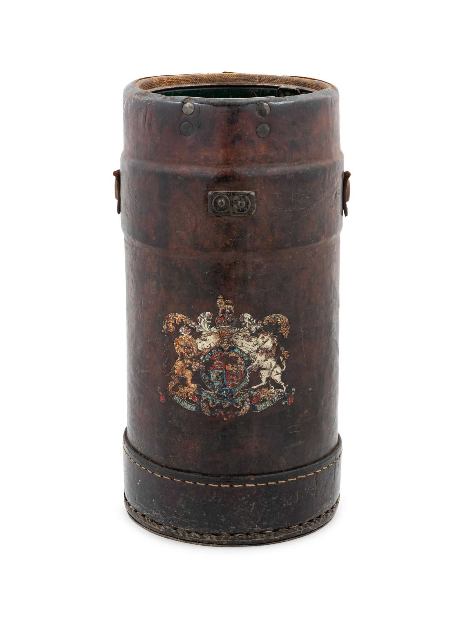 An English Leather Fire Bucket Height 15 inches. (1 of 4)