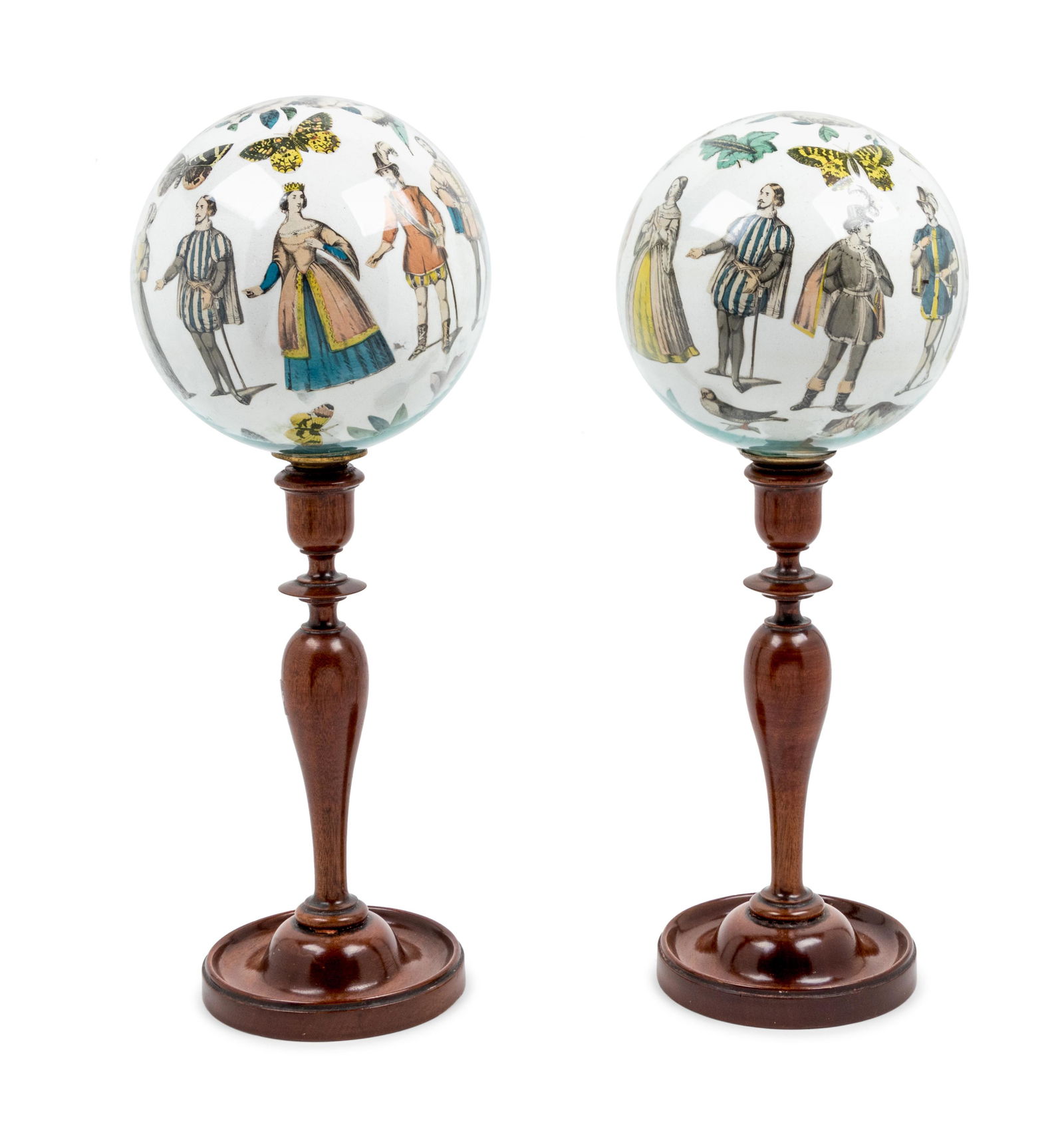 A Pair of Victorian Style Decoupage Table Ornaments (1 of 1)