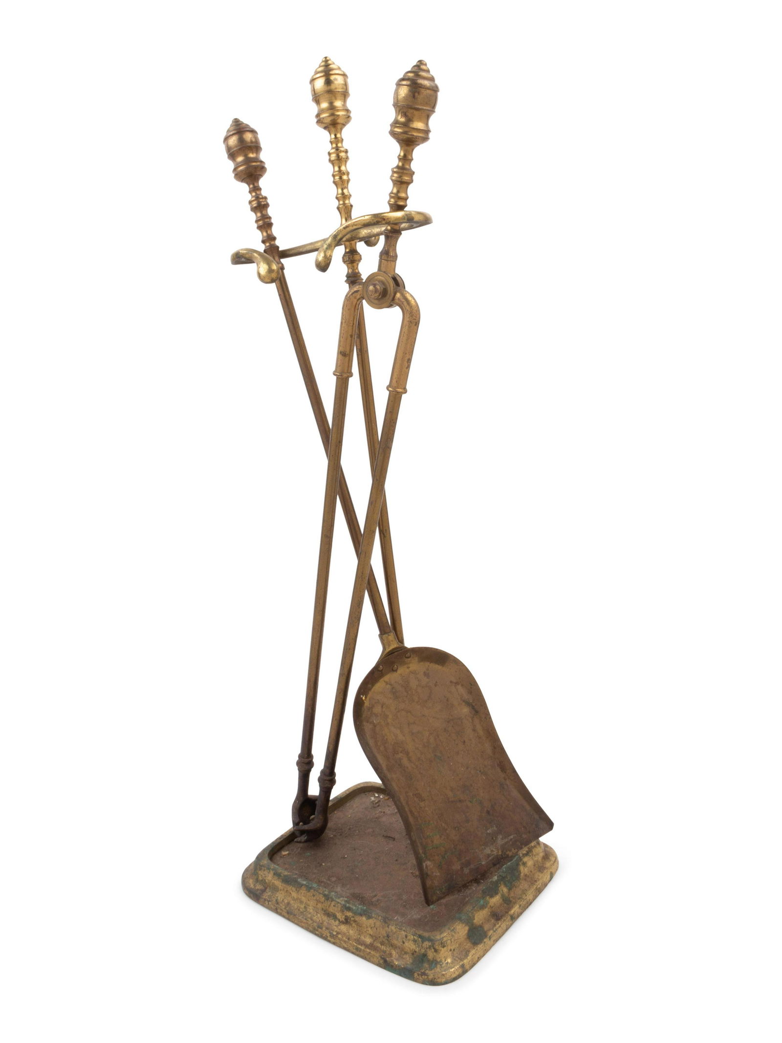 A Set of Brass Fireplace Tools (1 of 1)
