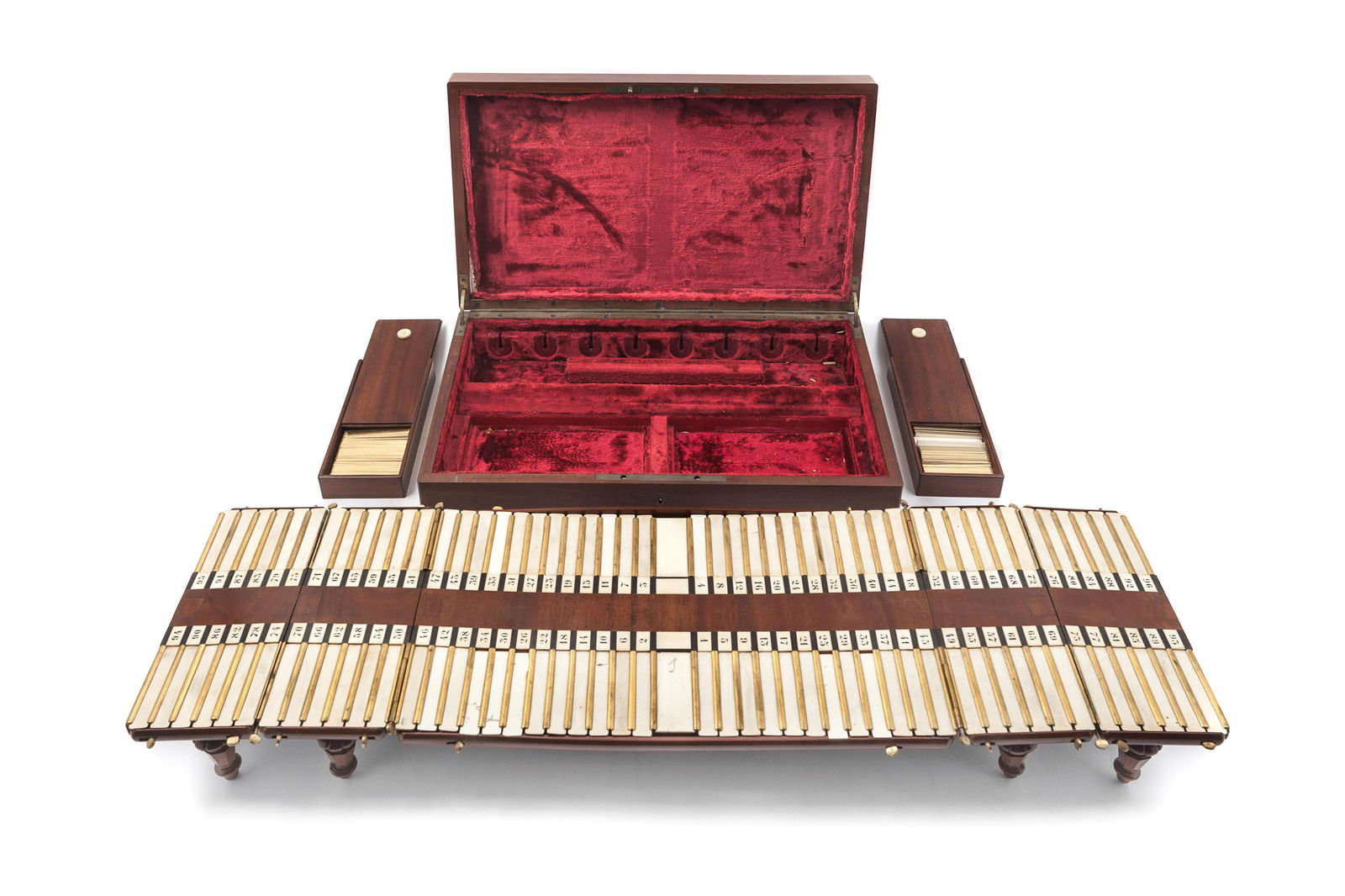 An English Mahogany Cased Counter Set (1 of 3)