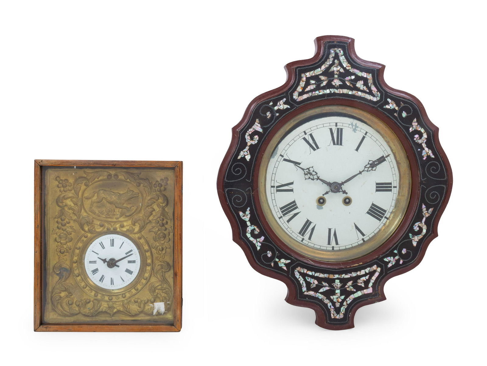 Two Victorian Wall Clocks (1 of 1)