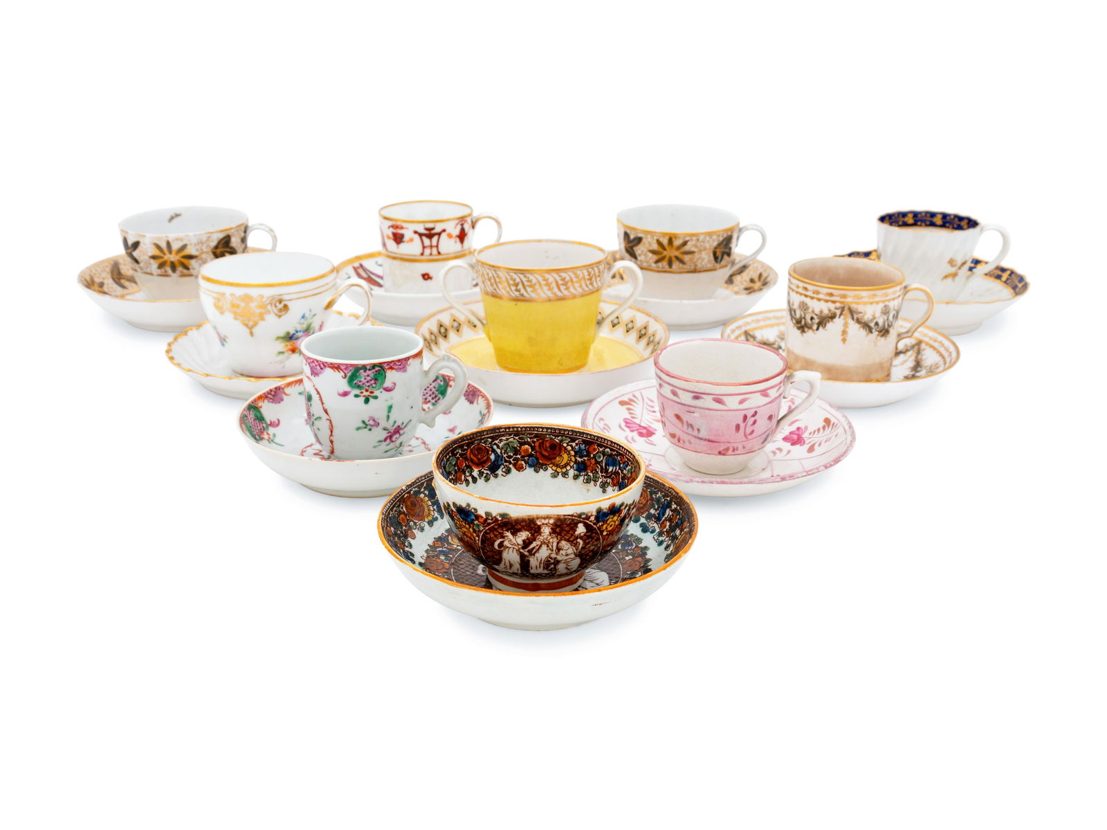 A Collection of Cabinet Cups and Saucers (1 of 2)