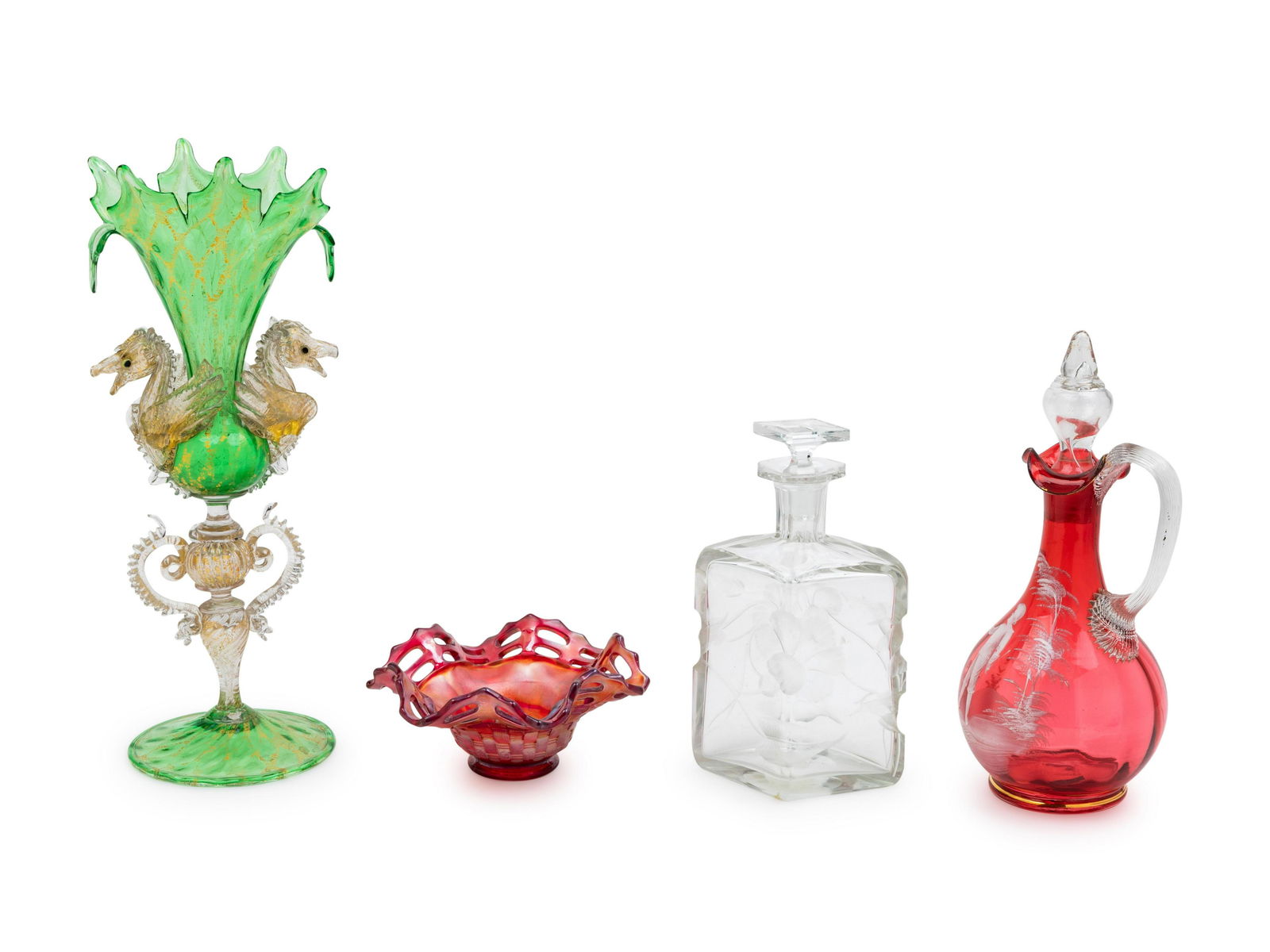 A Collection of Decorative Glass Articles Height of (1 of 1)