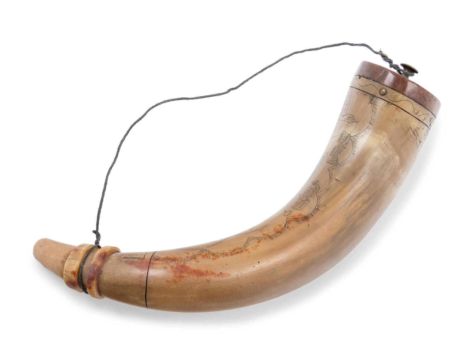 An American Powder Horn  Length 11 1/2 inches. (1 of 2)