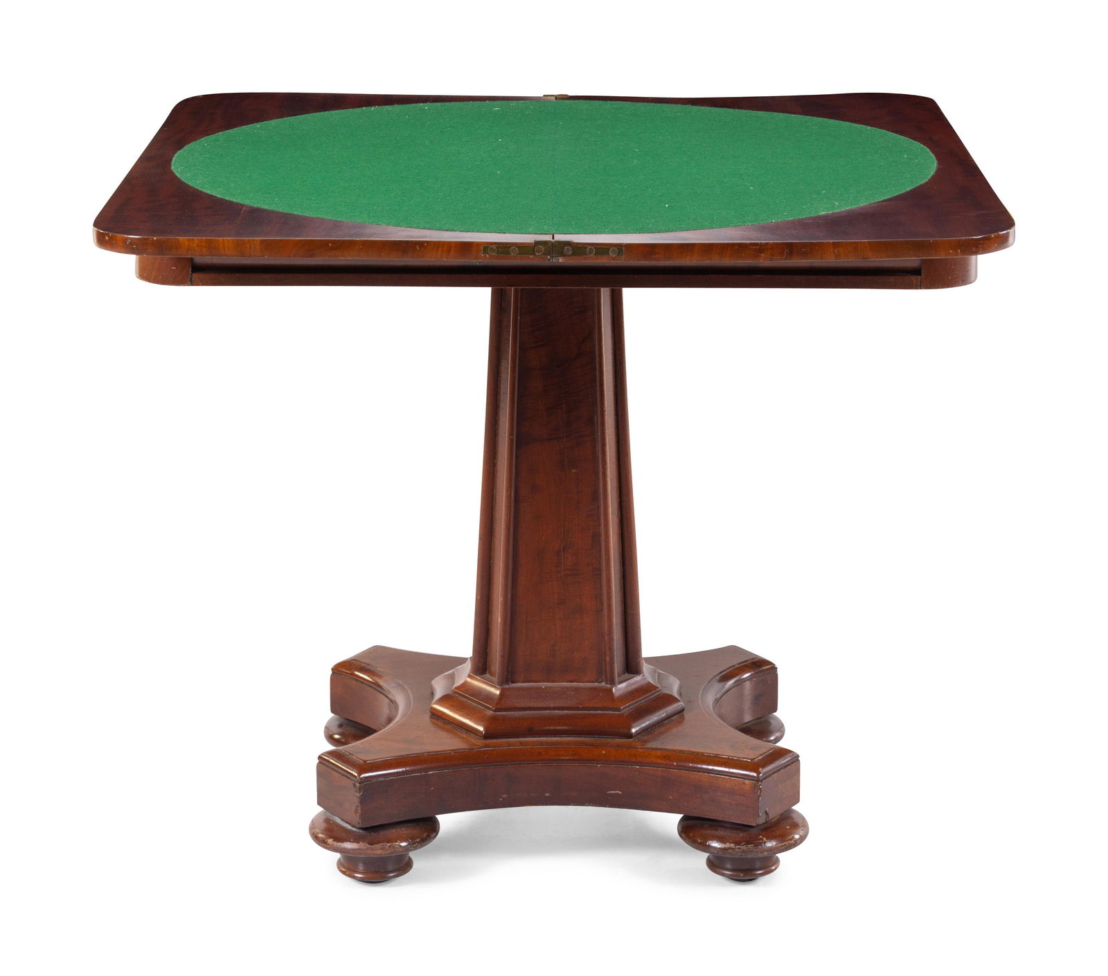 An American Empire Mahogany Flip-Top Games Table Height (1 of 2)