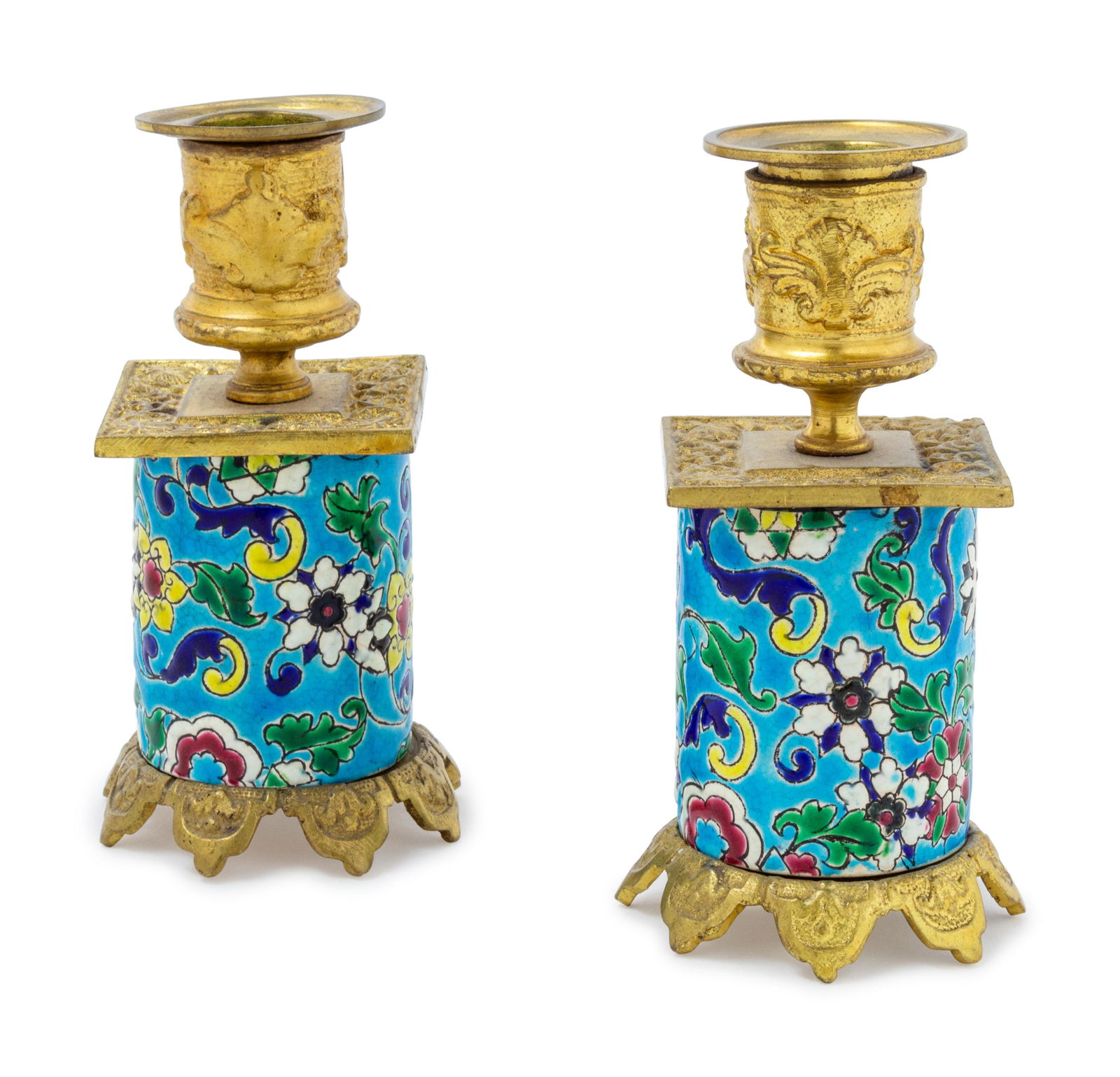 A Pair of Longwy Gilt Metal Mounted Ceramic (1 of 2)