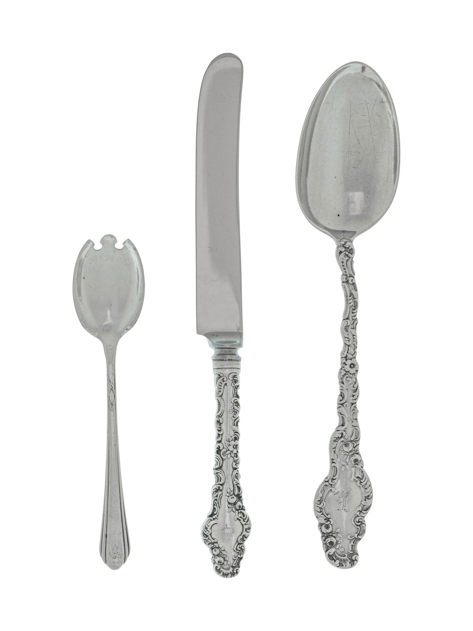 A Group of American Silver Flatware Articles Length of (1 of 2)