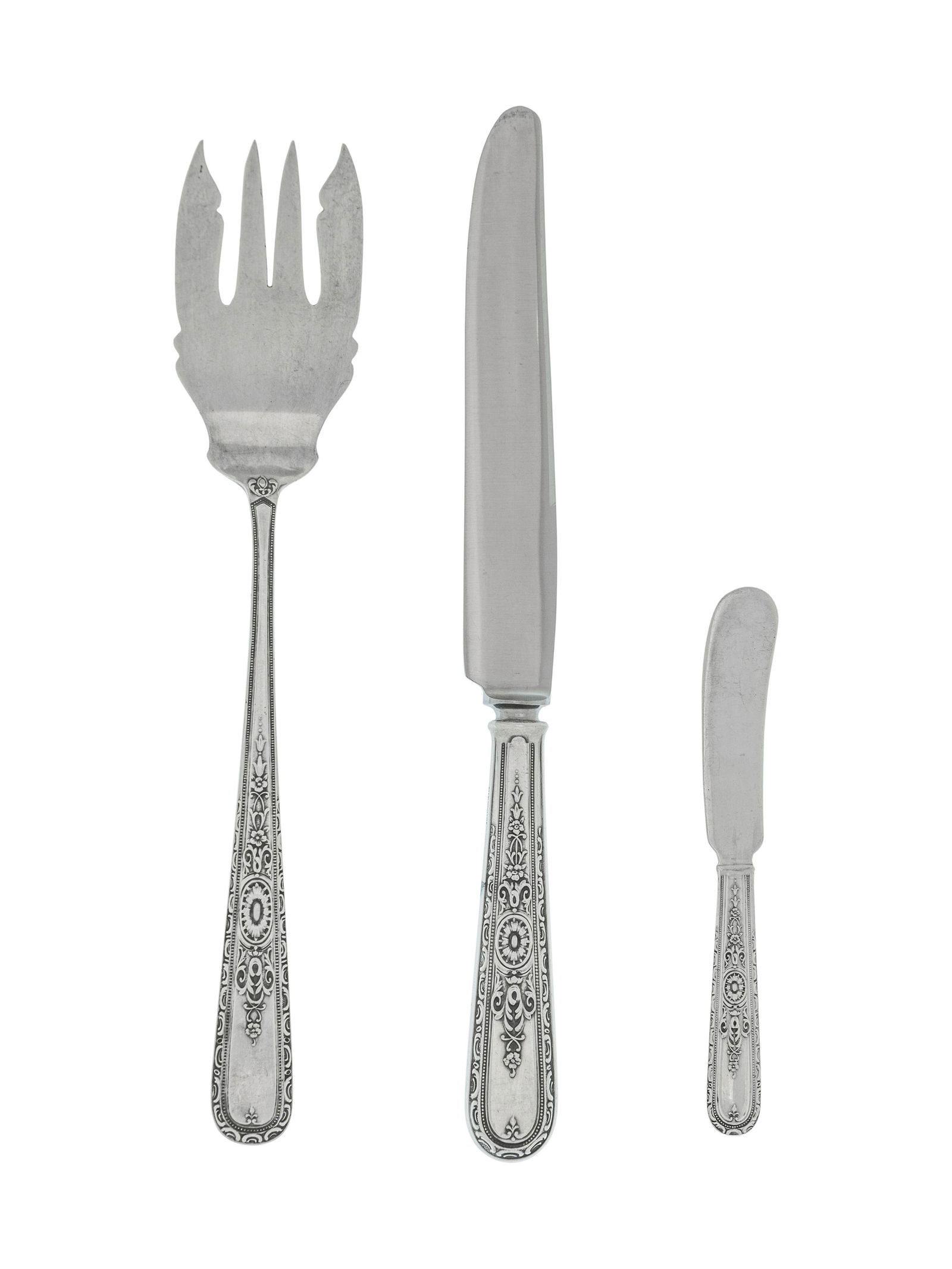 A Group of American Silver Flatware Articles Length of (1 of 2)