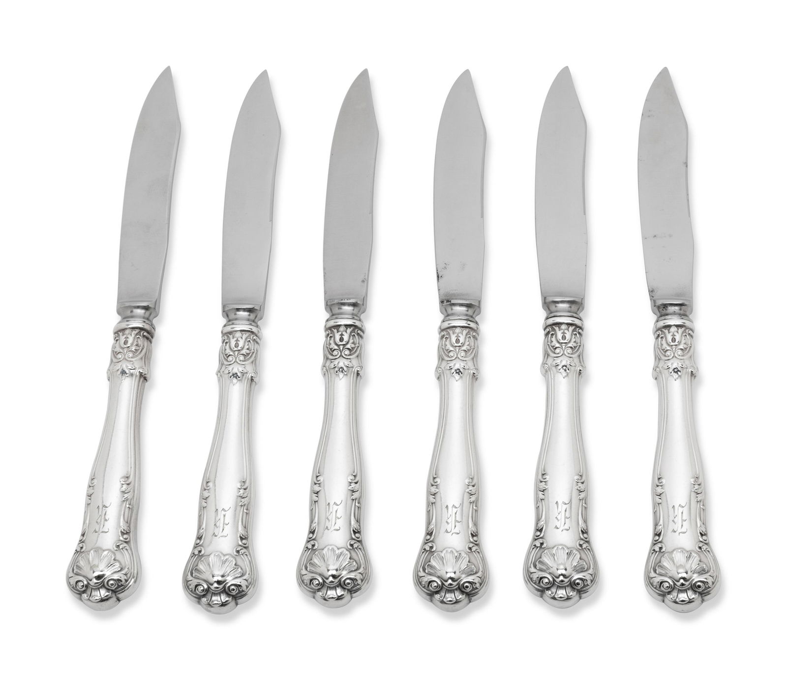 A Set of Six Gorham Silver Dessert Knives Length 7 (1 of 1)