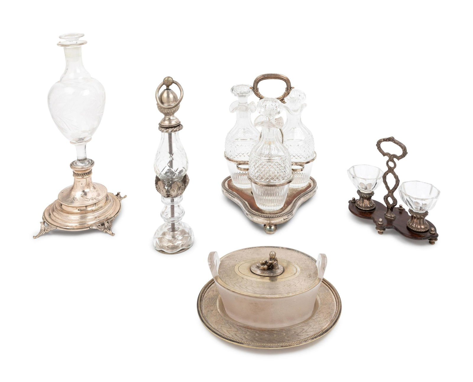 Five Silver-Plate Mounted Articles (1 of 1)