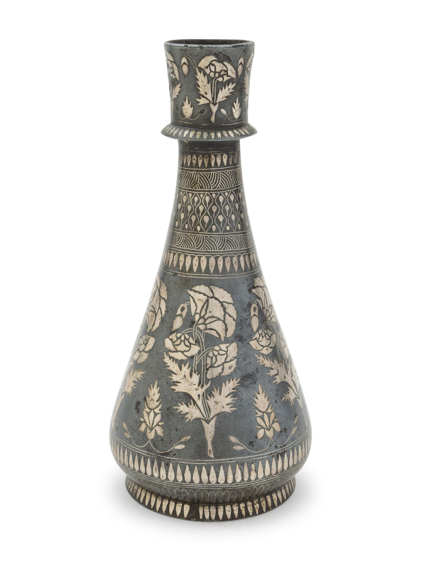 A Persian Silver Inlaid Vase (1 of 2)