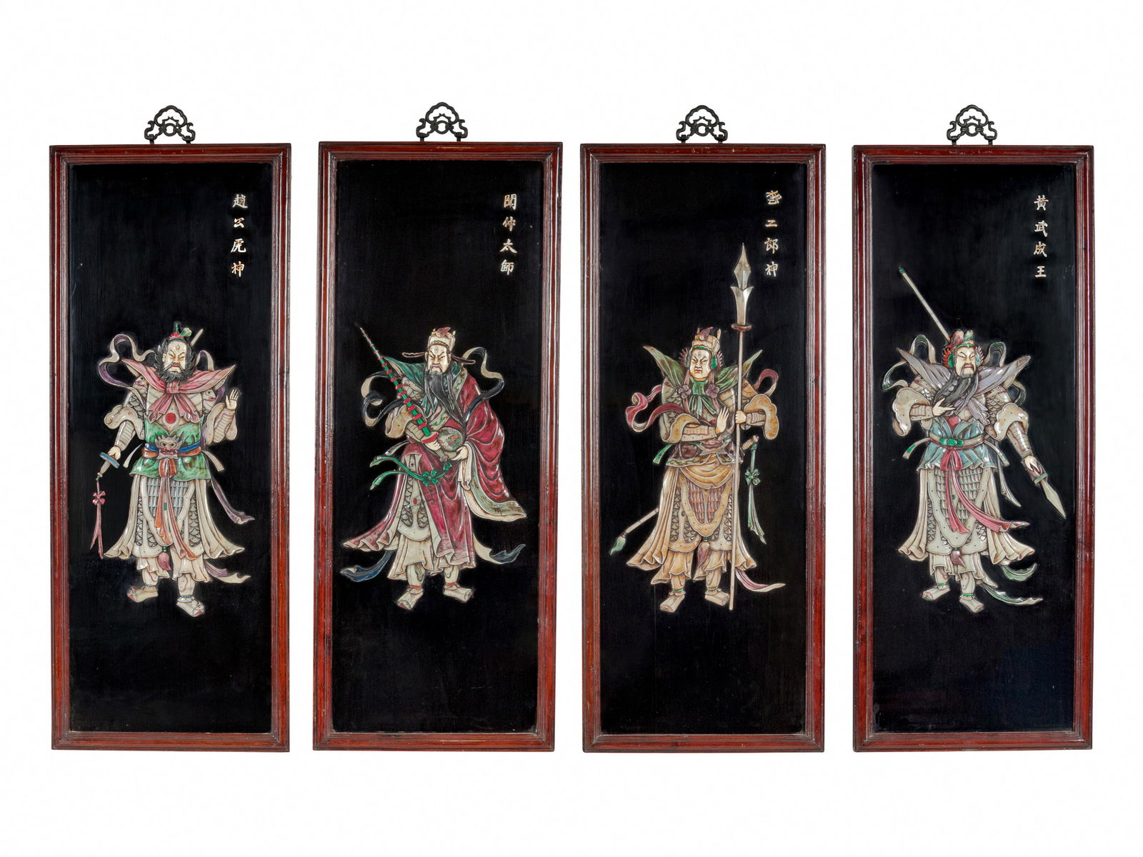 A Set of Four Chinese Lacquered Panels (1 of 1)