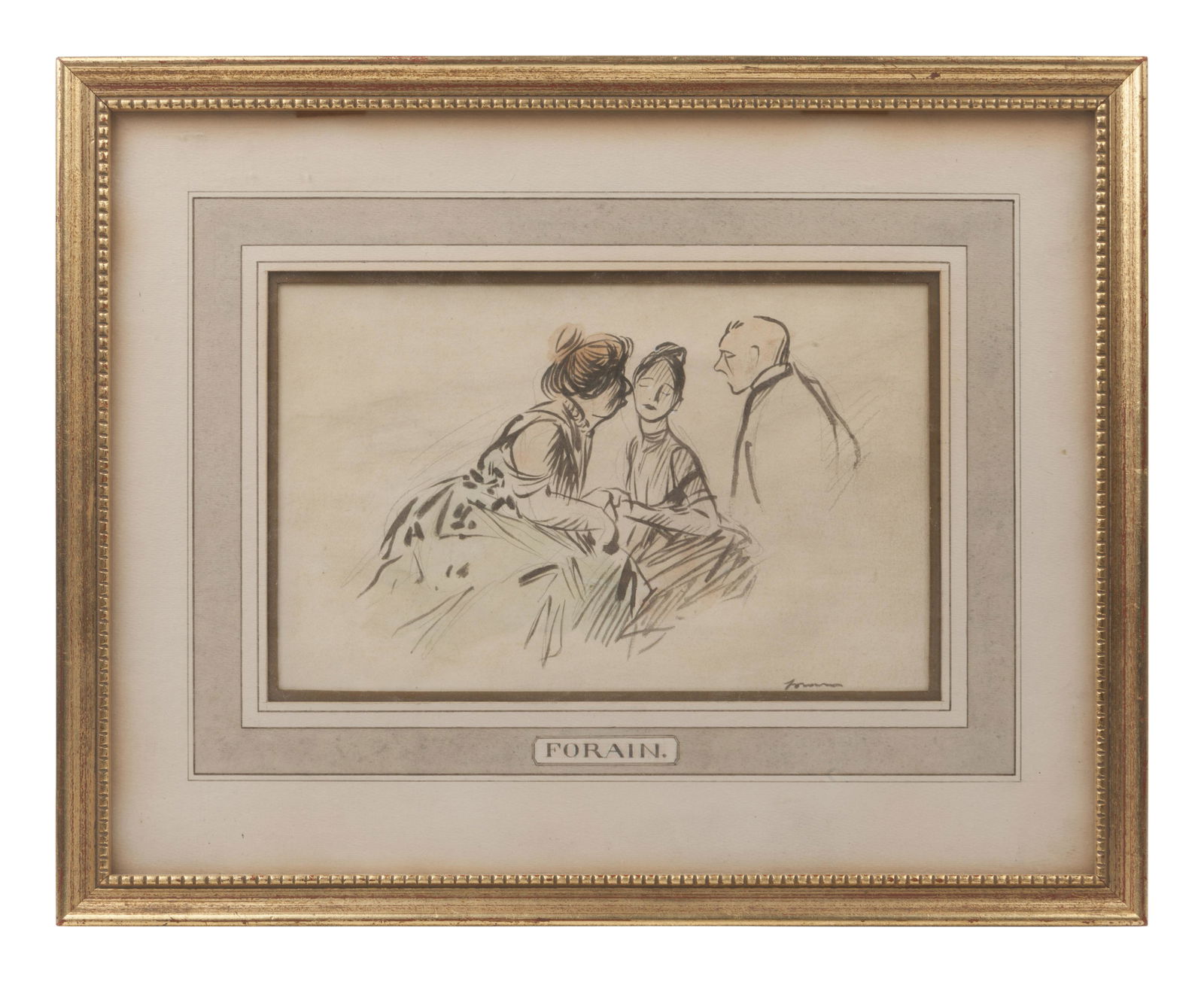 Jean-Louis Forain Three Figures (1 of 3)