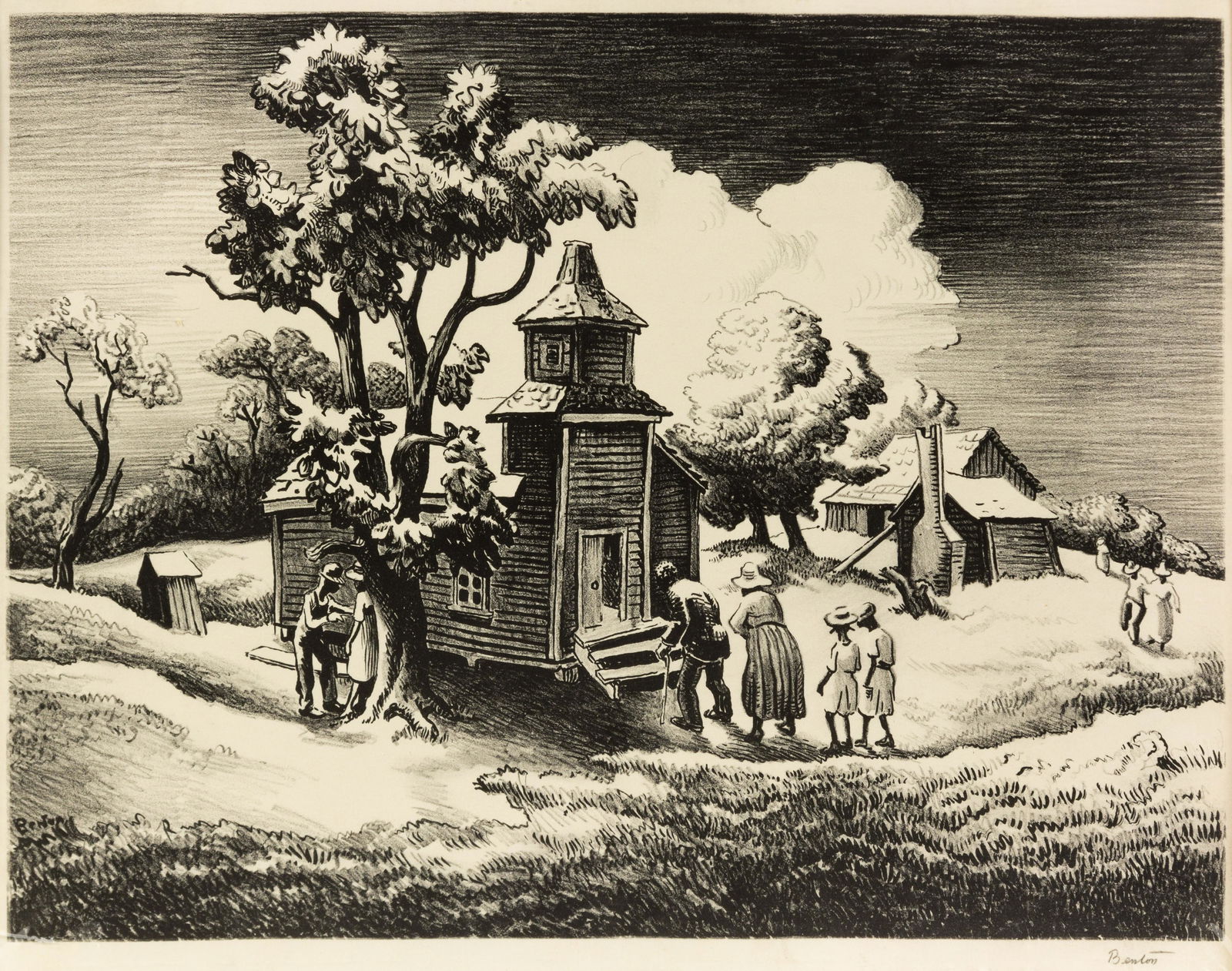 Thomas Hart Benton 9 5/8 x 12 5/8 inches. (1 of 1)