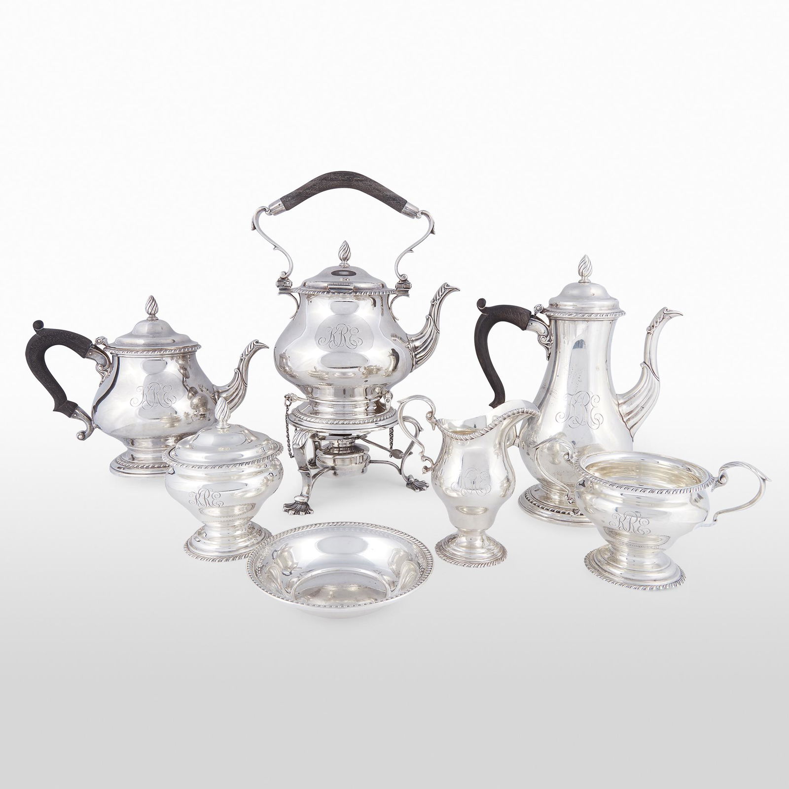A seven-piece sterling silver tea and coffee service, (1 of 1)