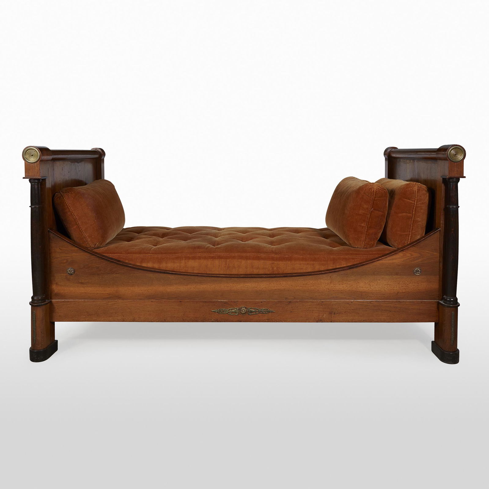 An Empire gilt-bronze mounted mahogany lit en bateau, (1 of 1)