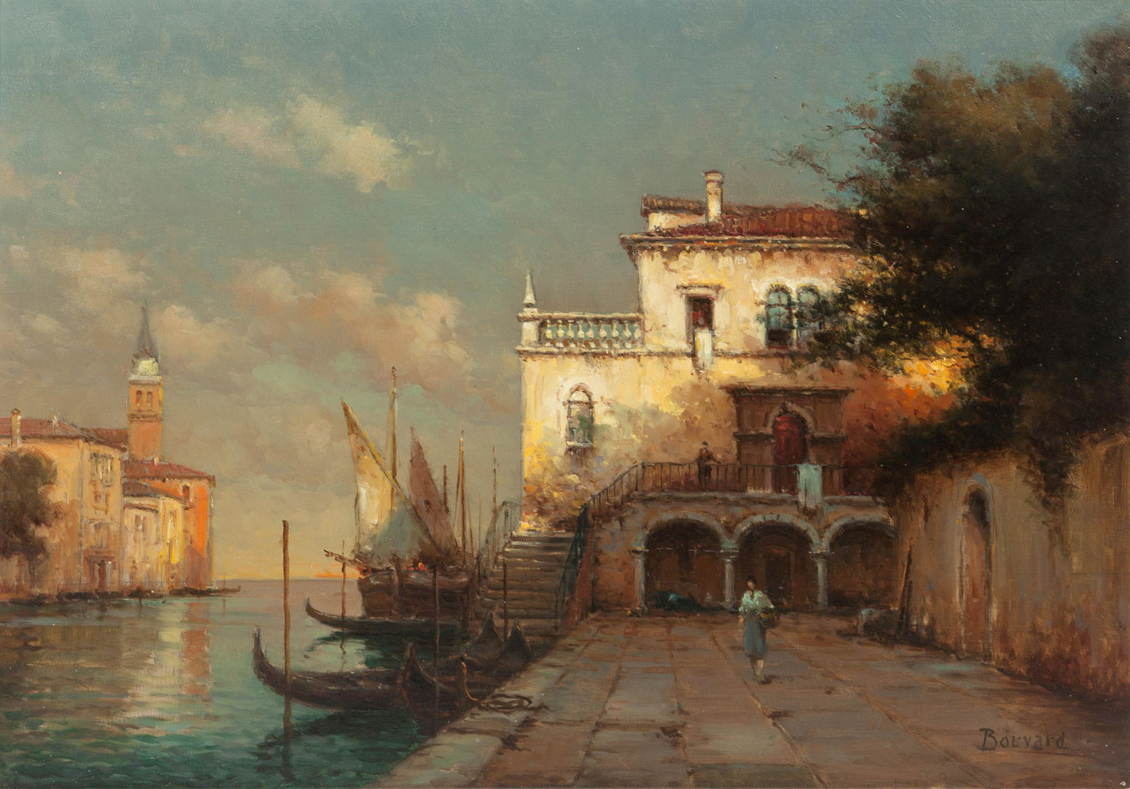 Antoine Bouvard (French, 1870-1956) Venetian Scene (1 of 2)