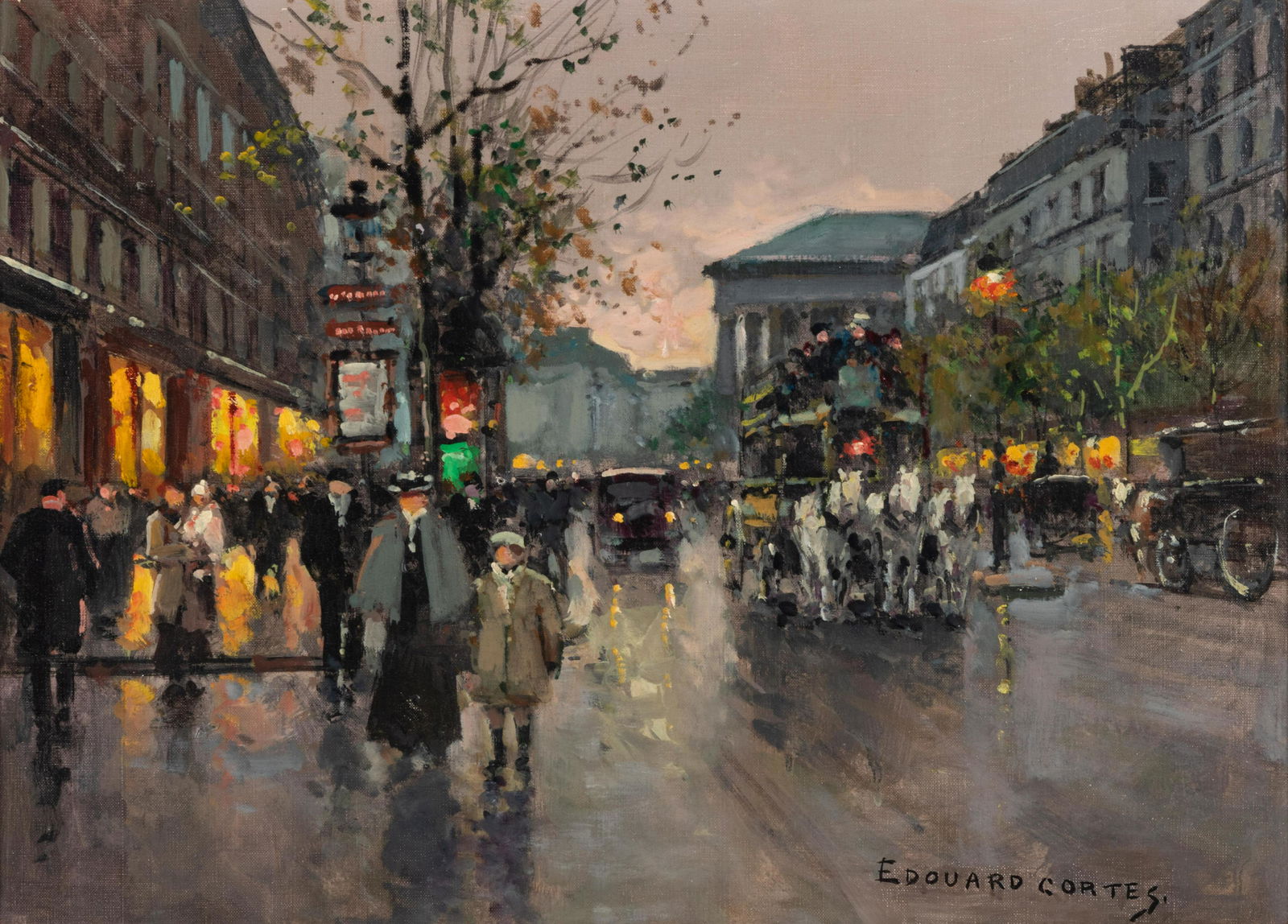Edouard Leon Cortes (French, 1882-1969) Madeleine: Edouard Leon Cortes (French, 1882-1969) Madeleine oil on canvas signed Edouard Cortes (lower right) 13 x 18 inches. Provenance: The artist Wally Findlay Galleries, Inc., Chicago, 1969 We would like to
