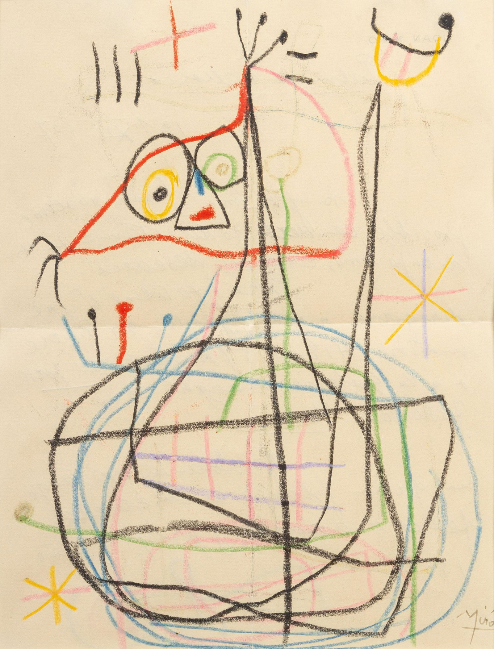 Joan Miro (Spanish, 1893-1983) Untitled, 1957 (1 of 2)