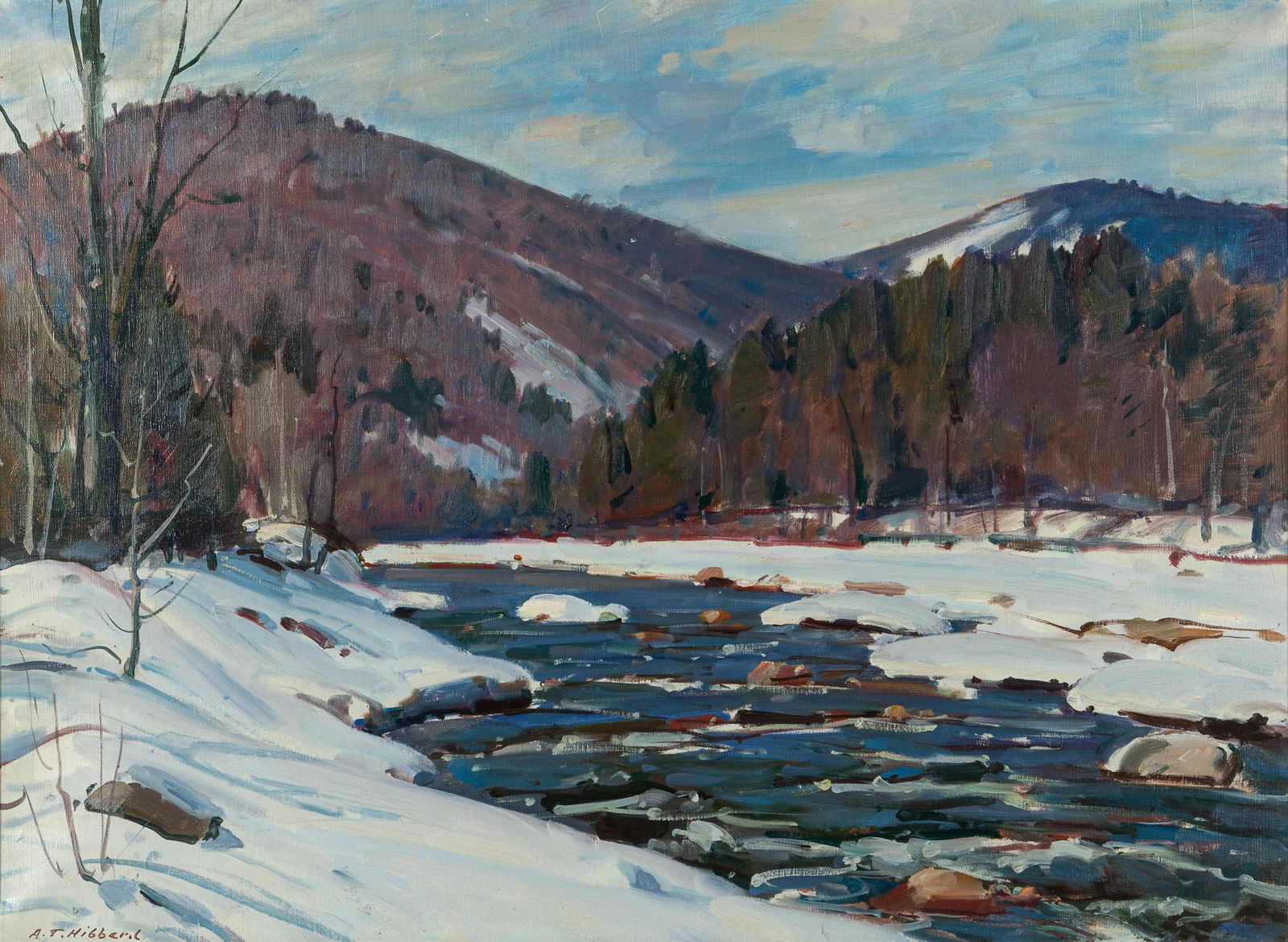Aldro Hibbard (American, 1886-1972) Winter River (1 of 2)
