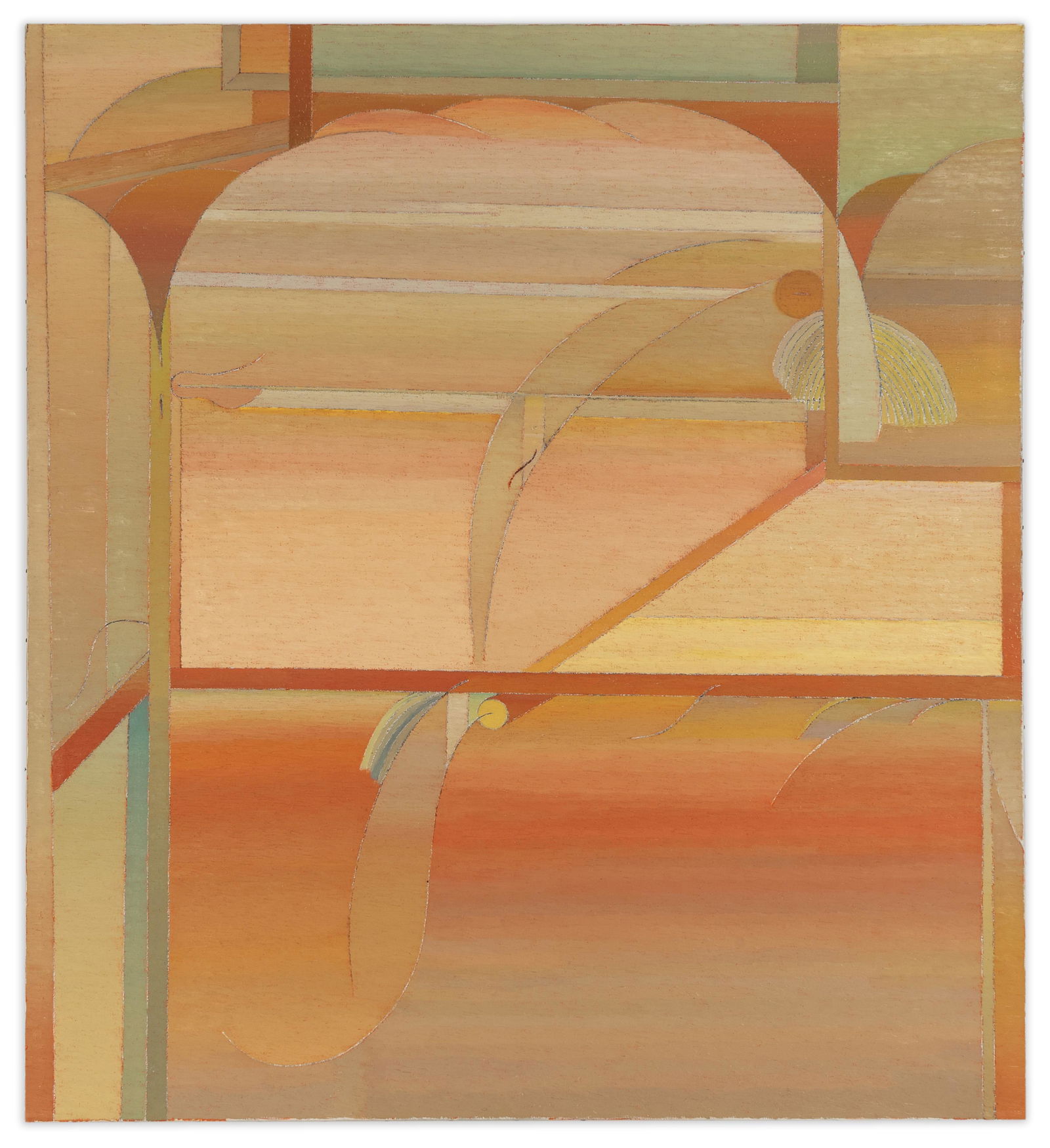 Miyoko Ito (American, 1918-1983) Irrigation, 1976: Miyoko Ito (American, 1918-1983) Irrigation, 1976 oil on canvas signed Ito and titled (verso) 46 x 42 inches. Provenance: Phyllis Kind Gallery, Chicago Exhibited: Chicago, The Renaissance Society at t